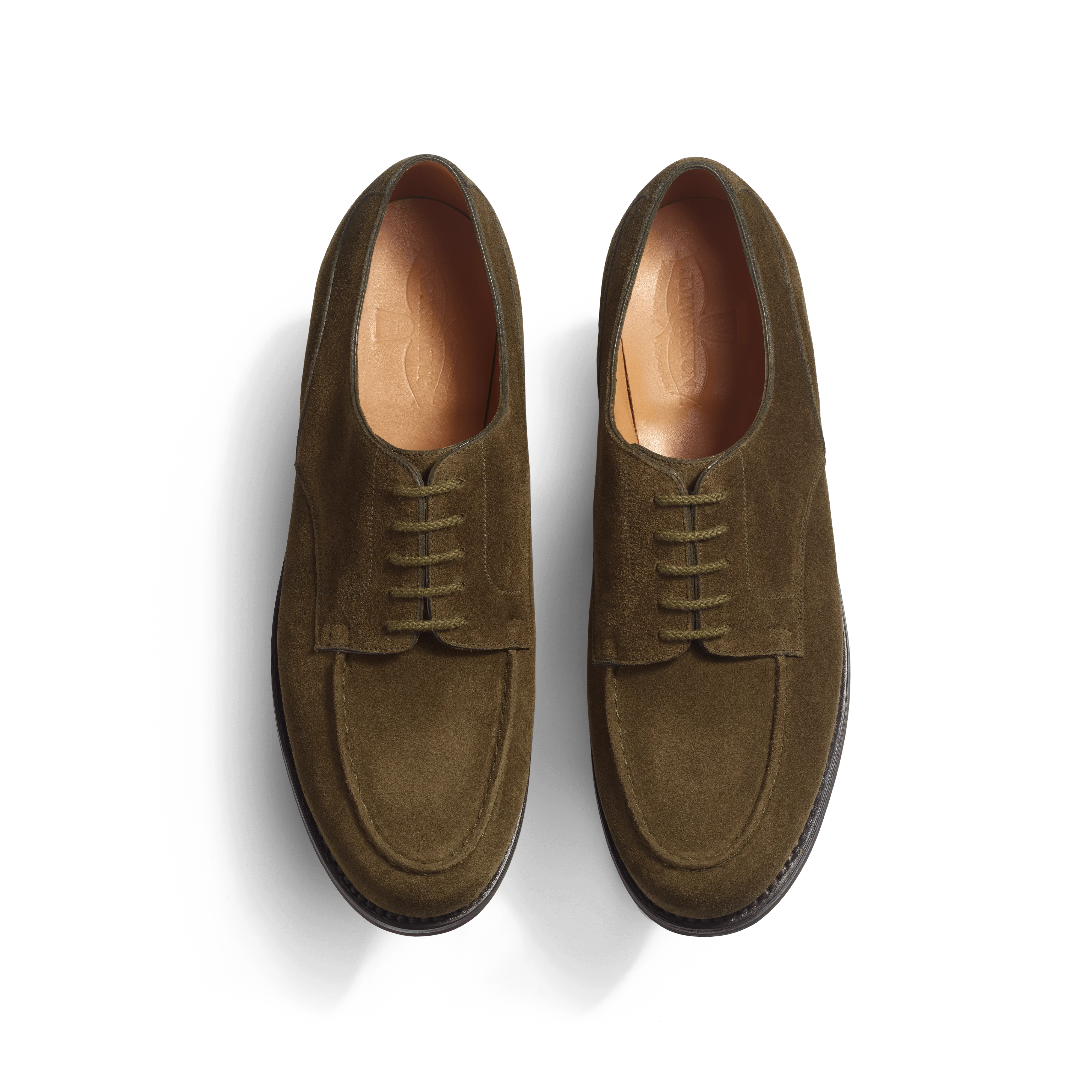 Derby Golf [homme cuir veau velours kaki] - Image 3