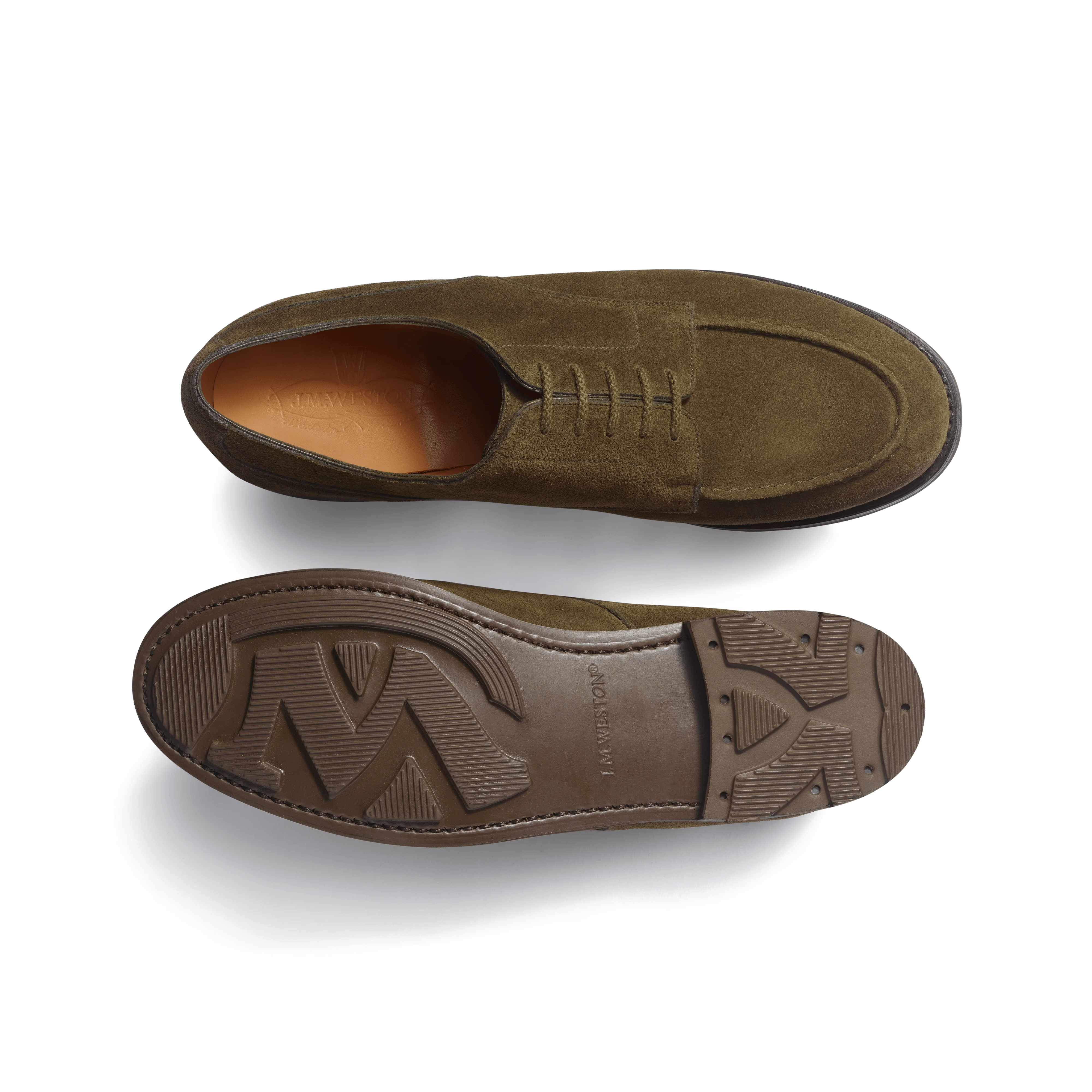 Derby Golf [homme cuir veau velours kaki] - Image 4
