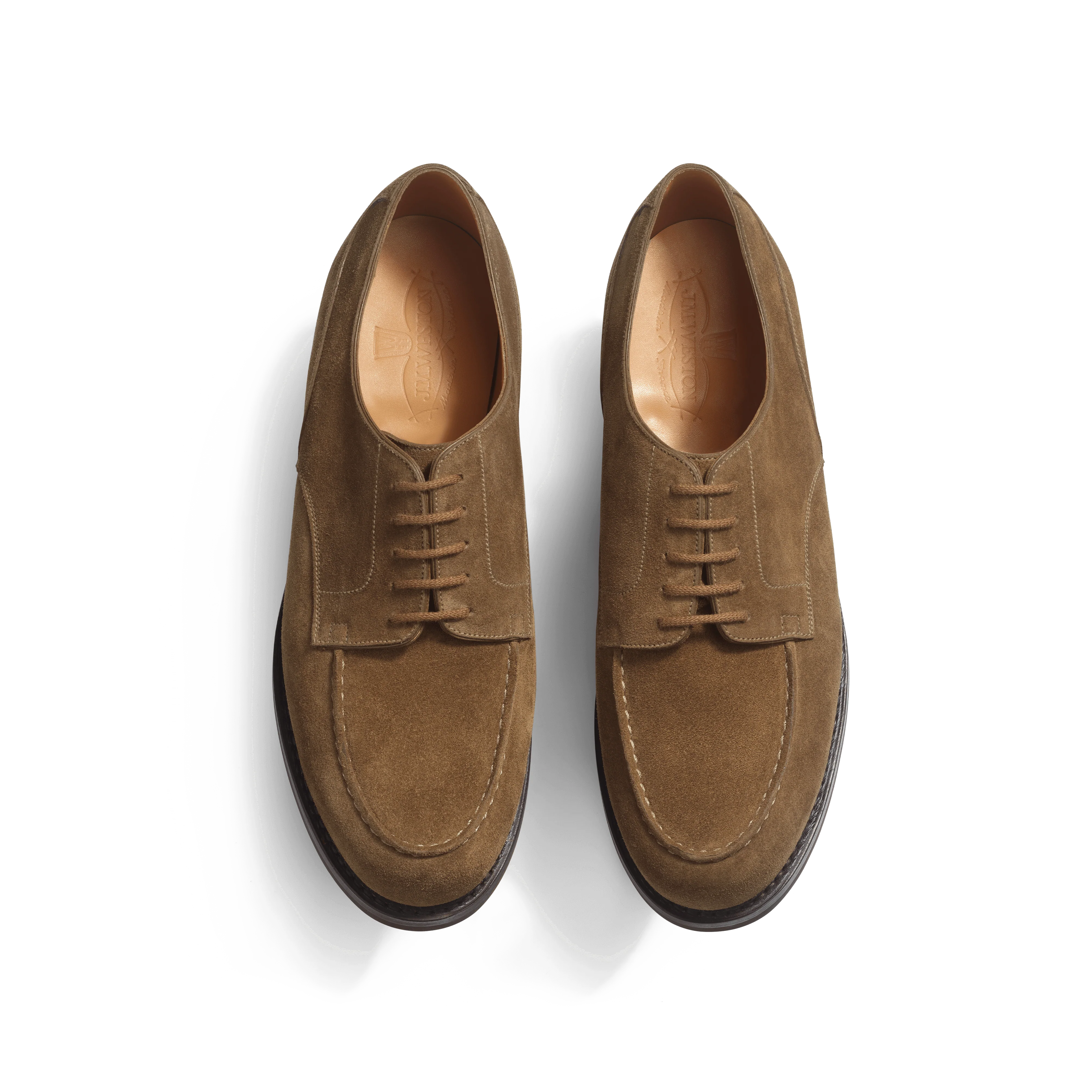 Derby Golf [homme cuir veau velours taupe] - Image 3