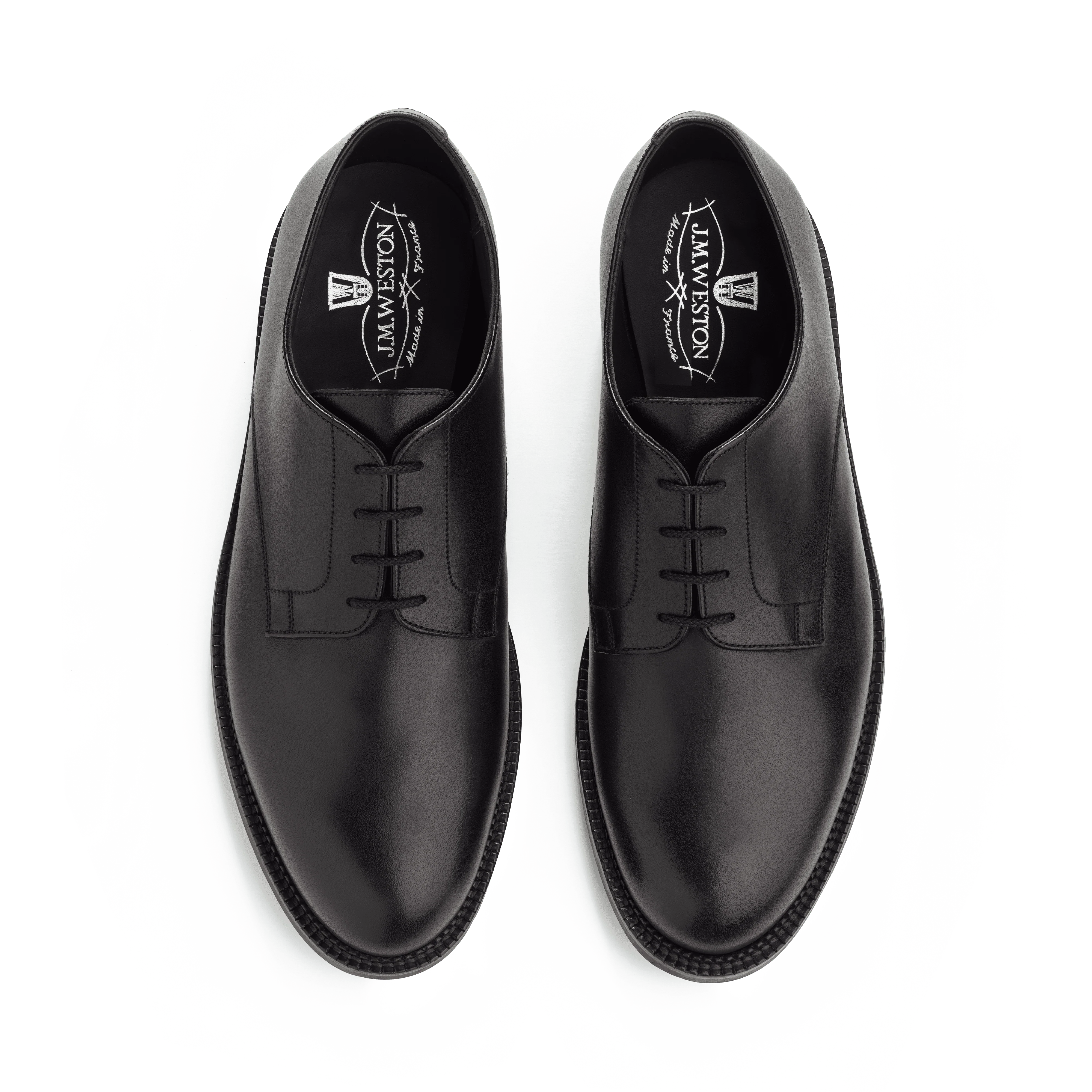 Derby Miles [homme cuir lisse noir] - Image 3