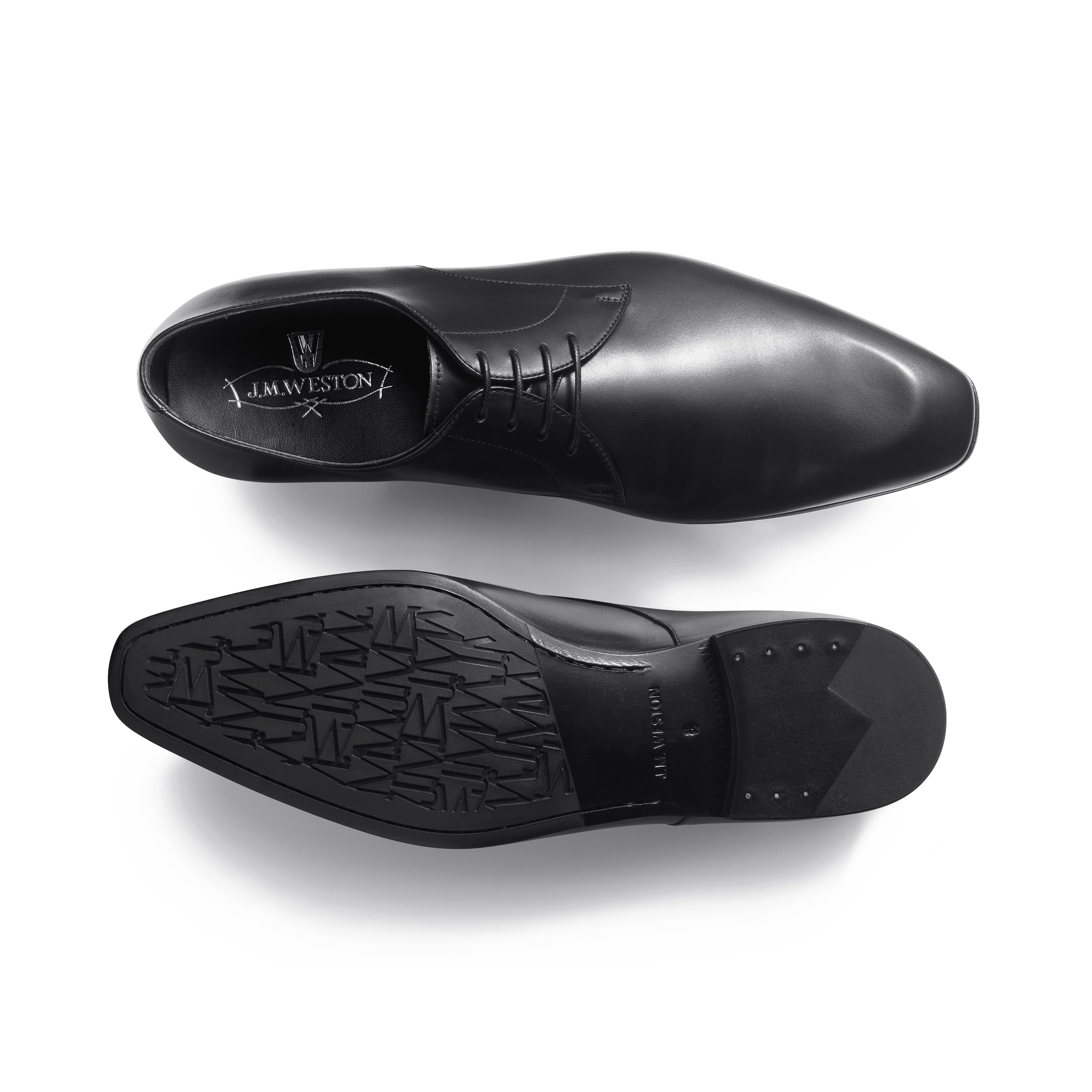 Derby Monaco Patin Gomme [homme cuir lisse noir] - Image 4