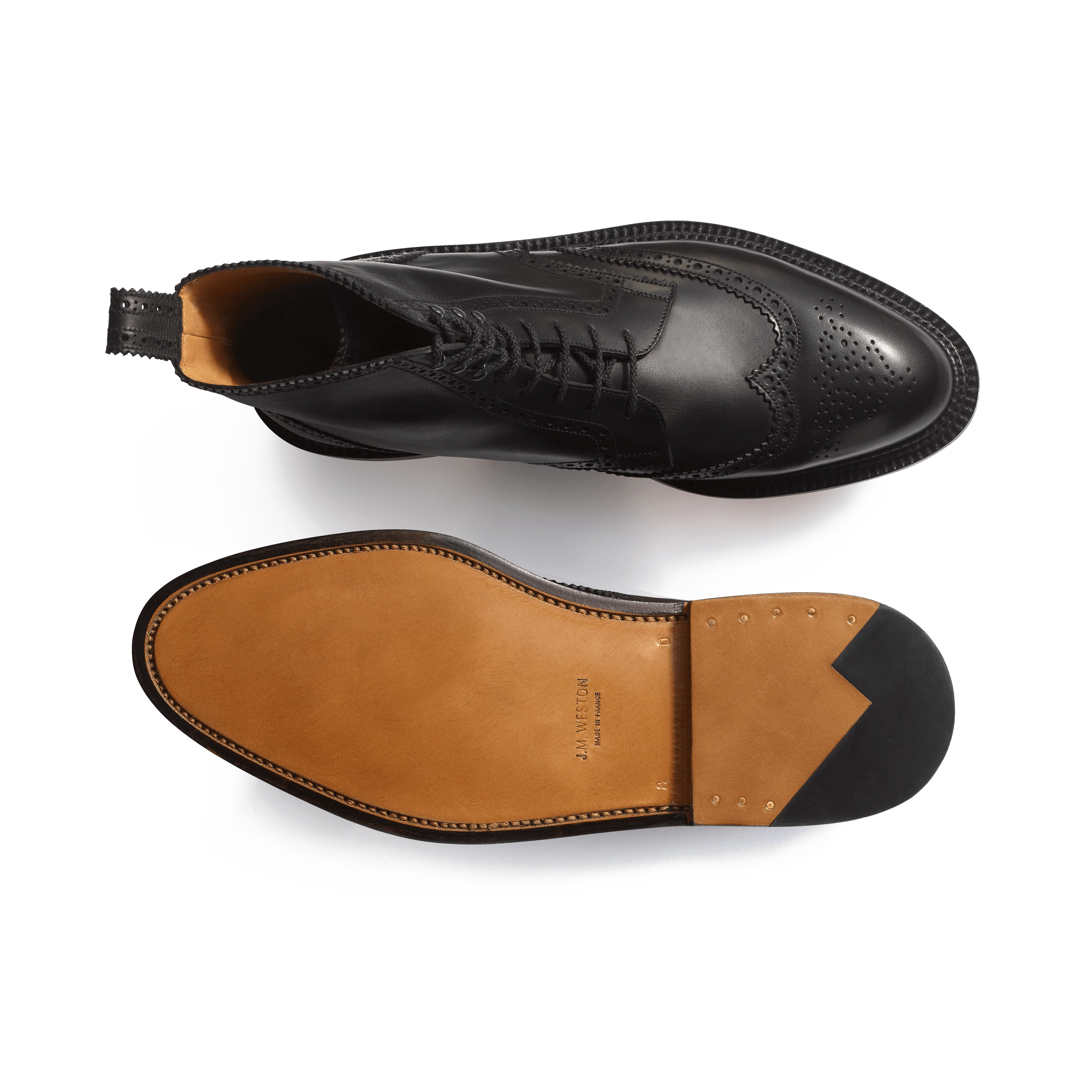 Derby montant Léonard  [Homme cuir lisse noir] - Image 4