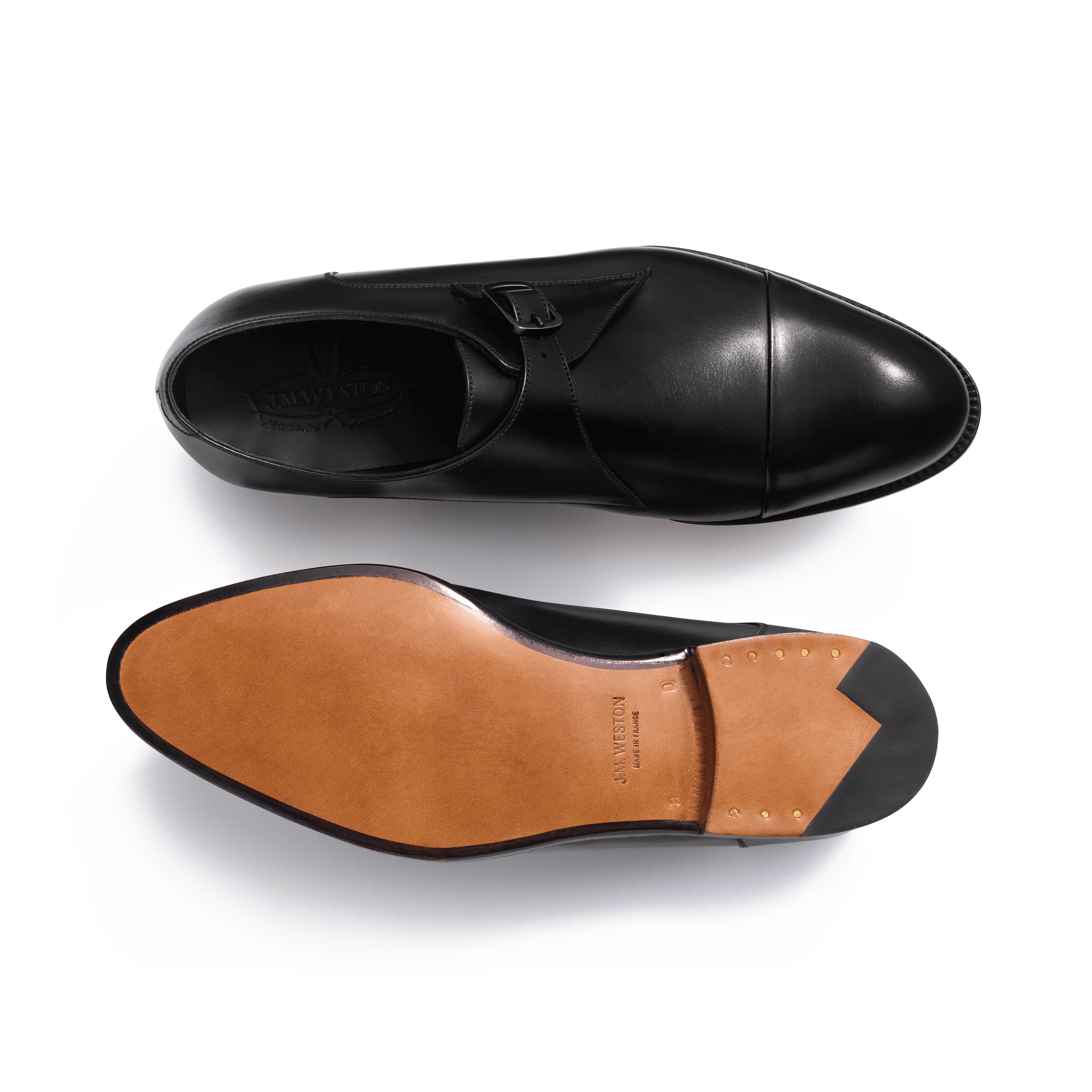 Derby simple Boucle Edouard [homme cuir lisse noir nuances] - Image 4