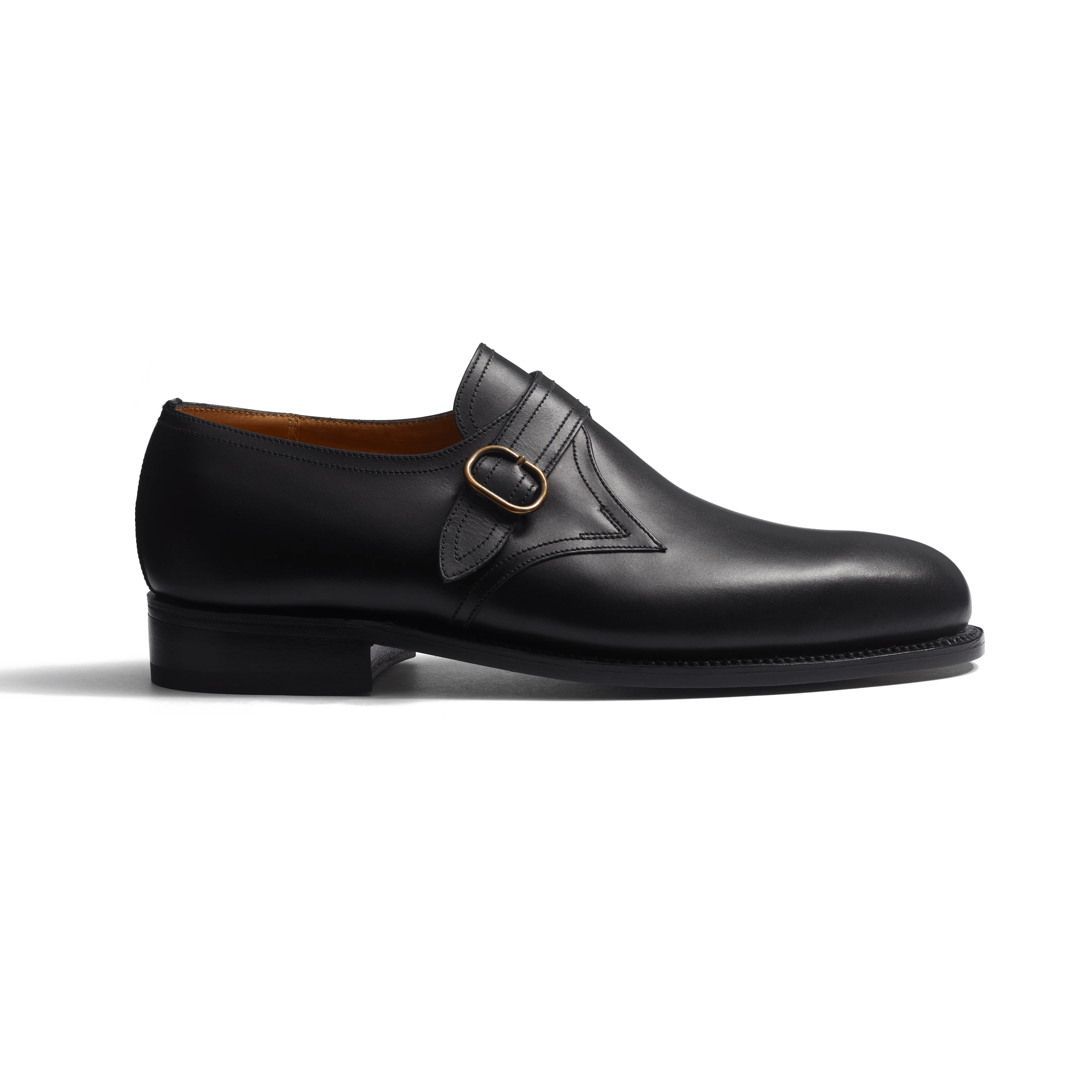 Derby simple boucle [homme cuir veau box noir]