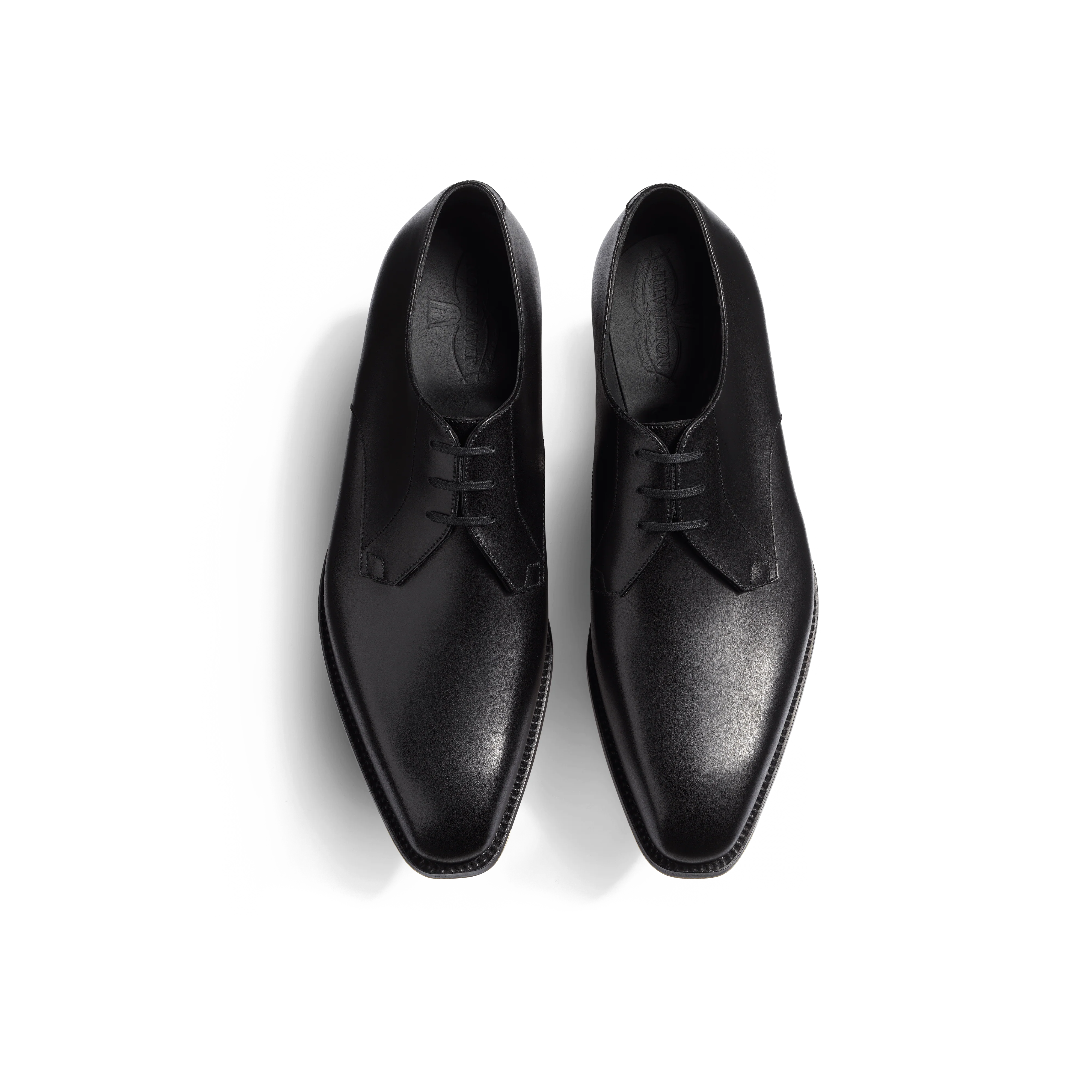 Derby trois Œillets Fusain   [homme cuir veau box noir] - Image 3