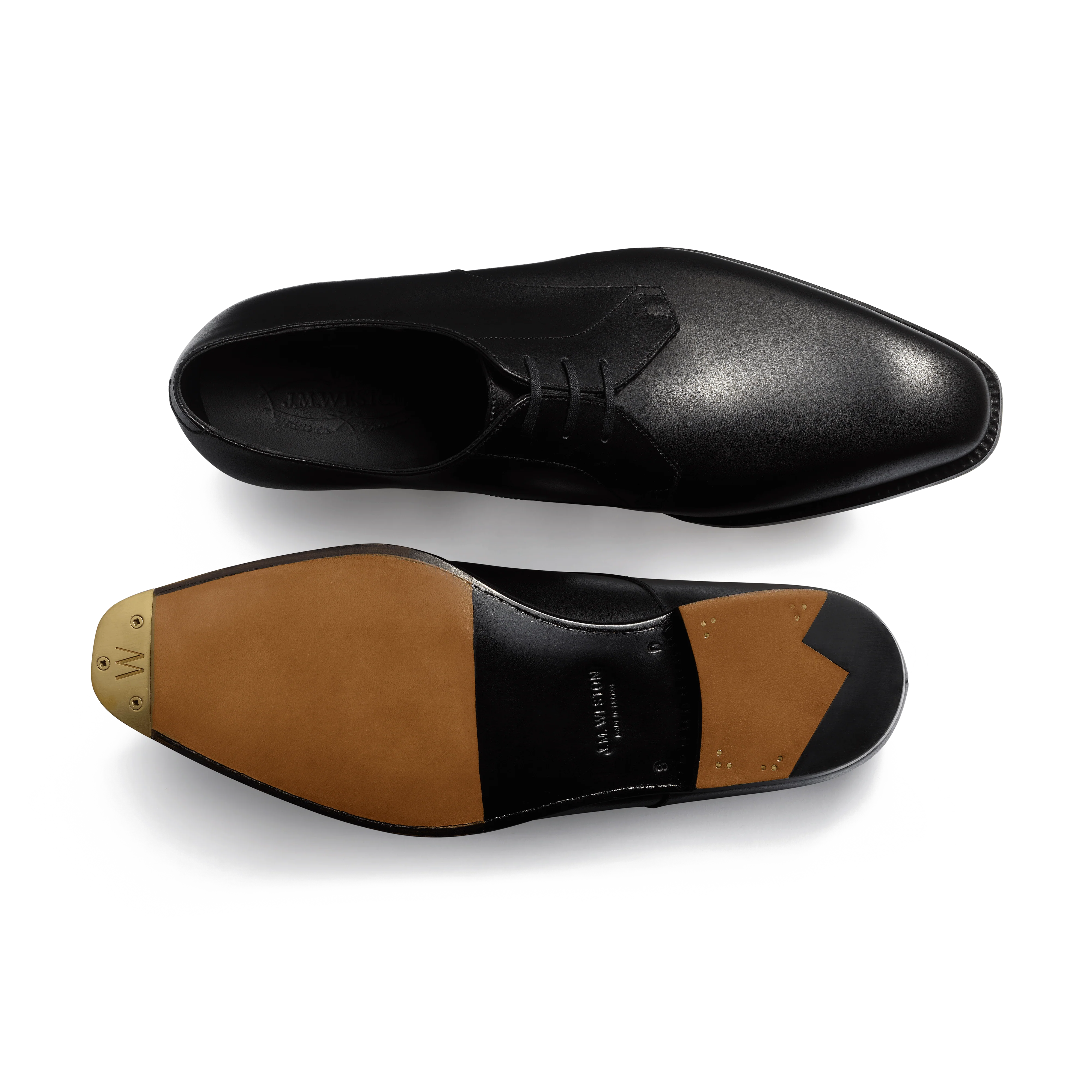 Derby trois Œillets Fusain   [homme cuir veau box noir] - Image 4