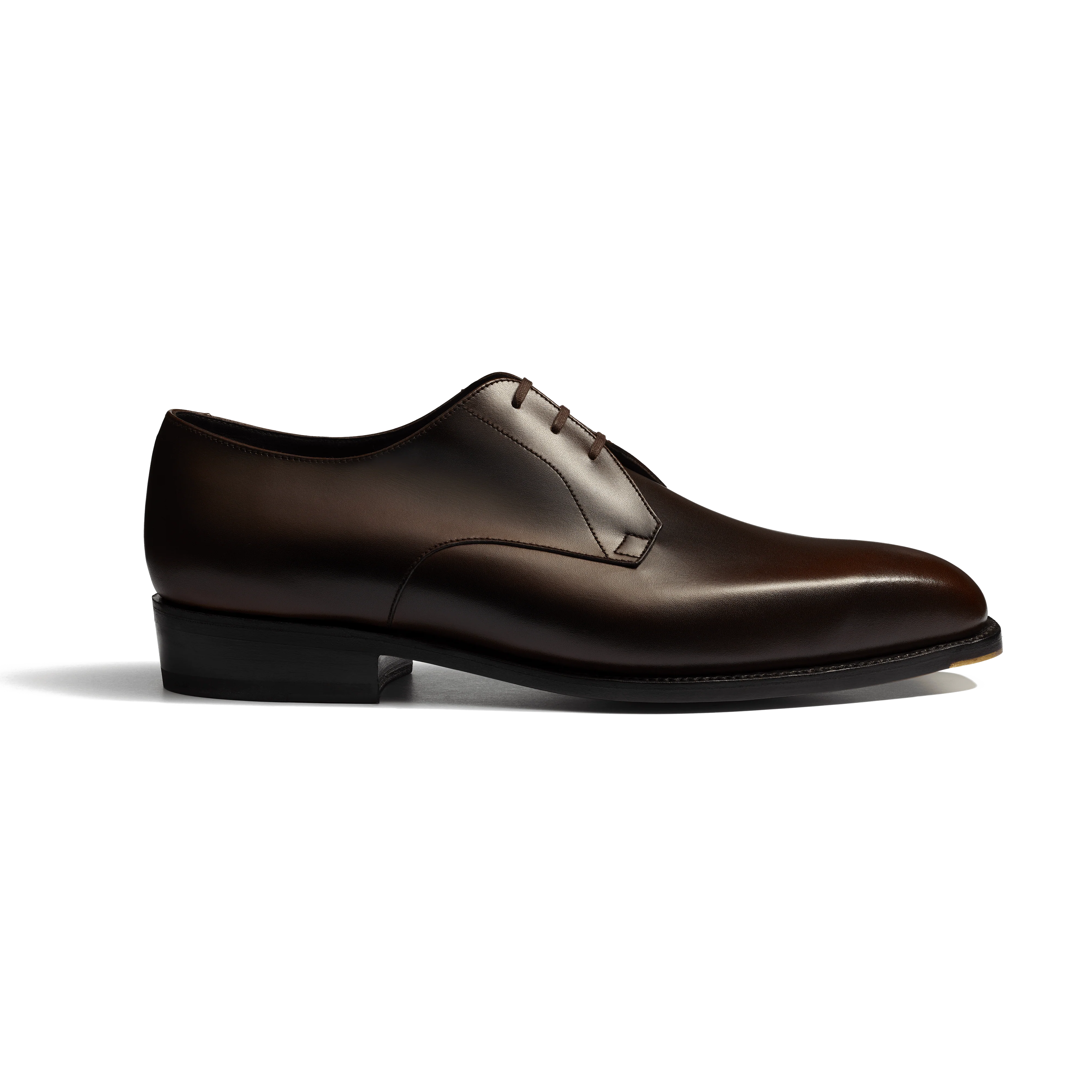 Derby trois Œillets Fusain [homme cuir veau lisse café]