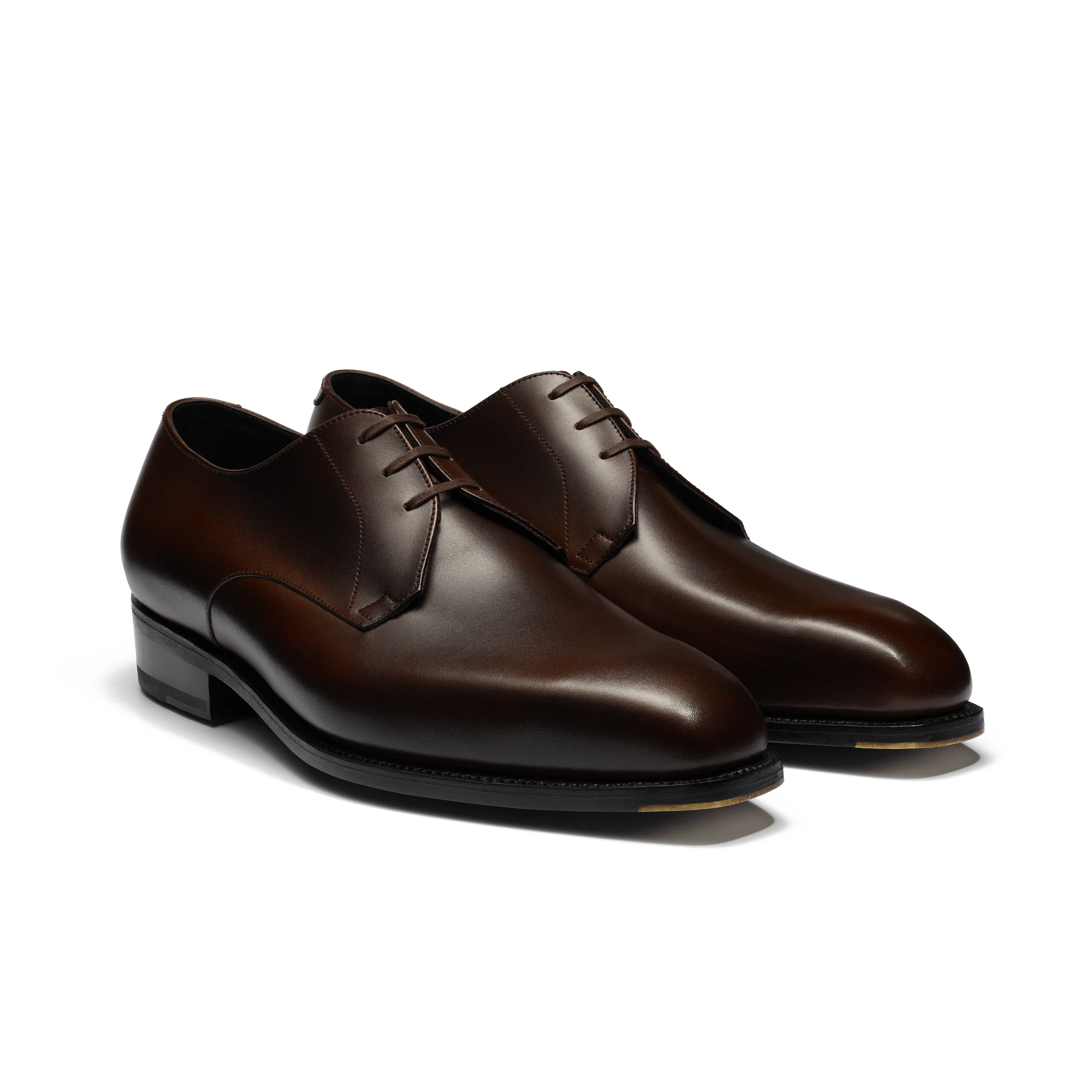Derby trois Œillets Fusain [homme cuir veau lisse café] - Image 2