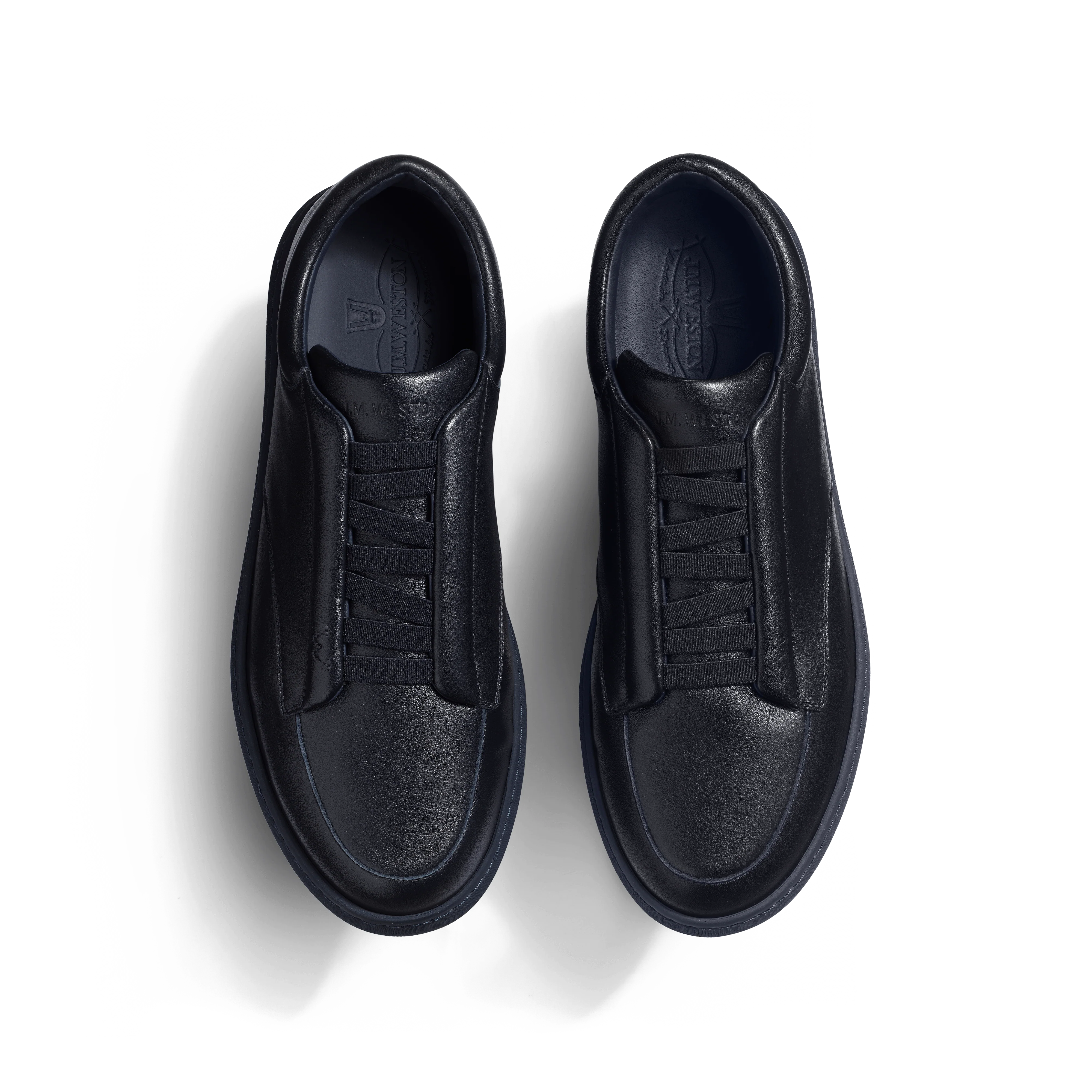 Dress sneaker [basket cuir veau nappa marine] - Image 3