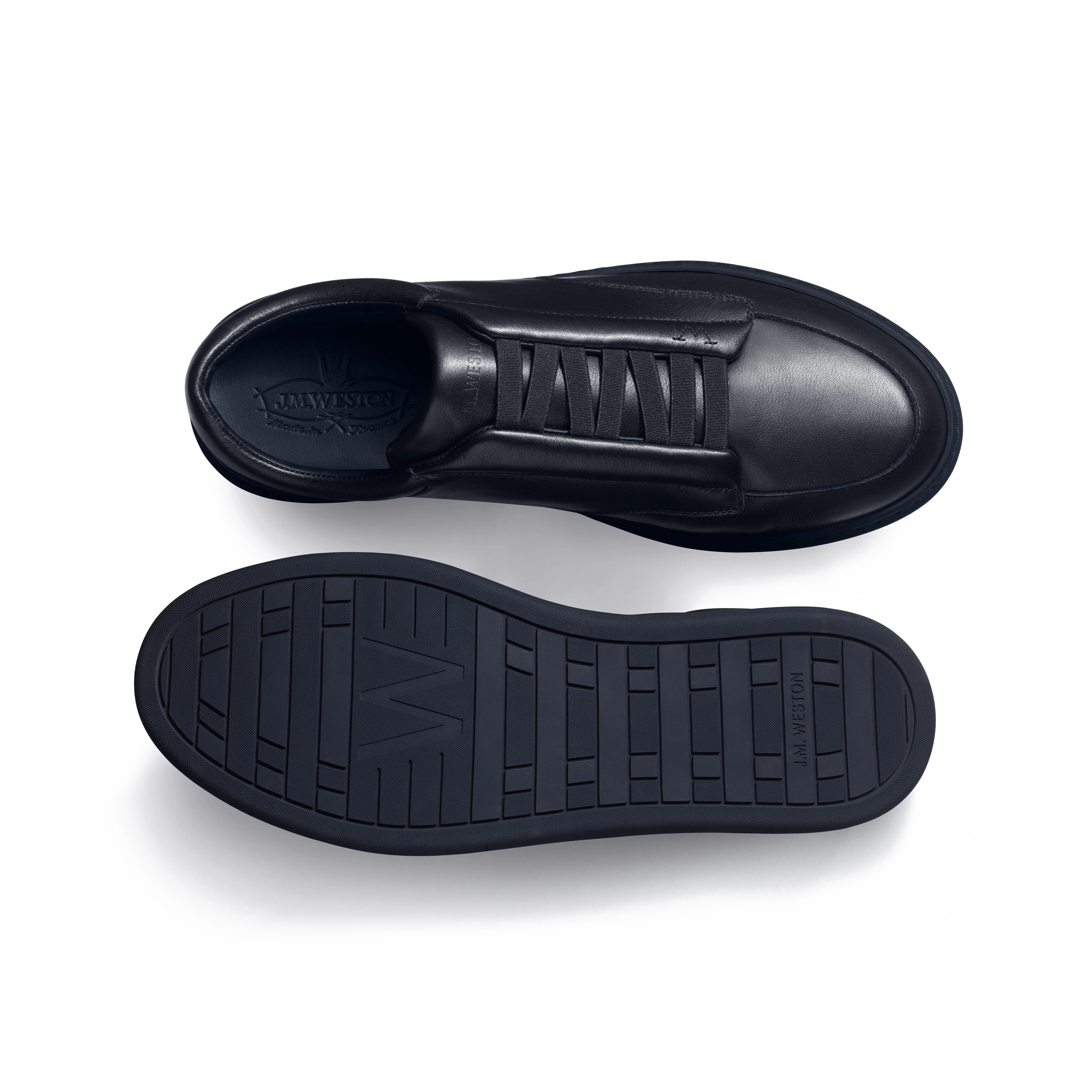 Dress sneaker [basket cuir veau nappa marine] - Image 4