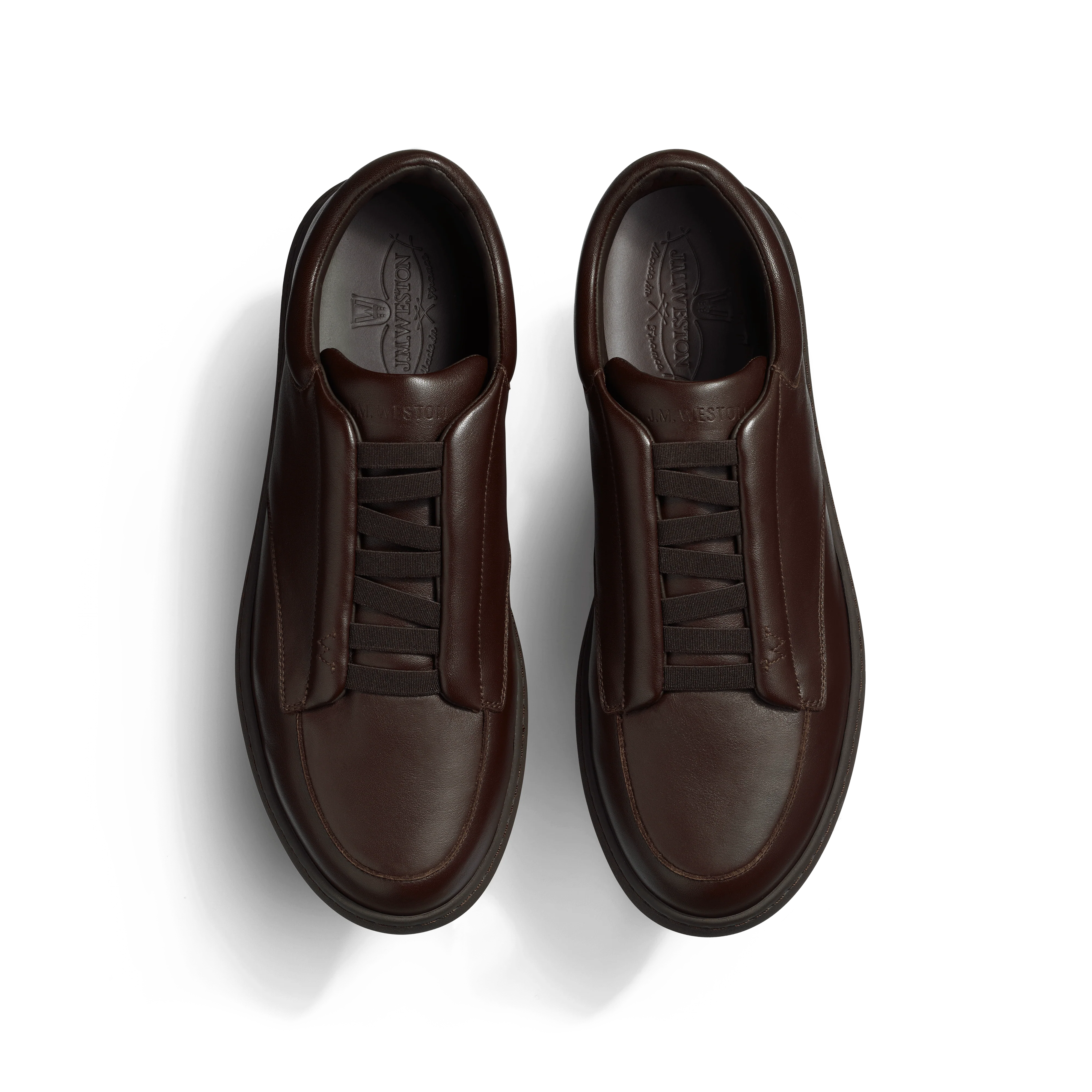 Dress sneaker [basket cuir veau nappa marron foncé] - Image 3