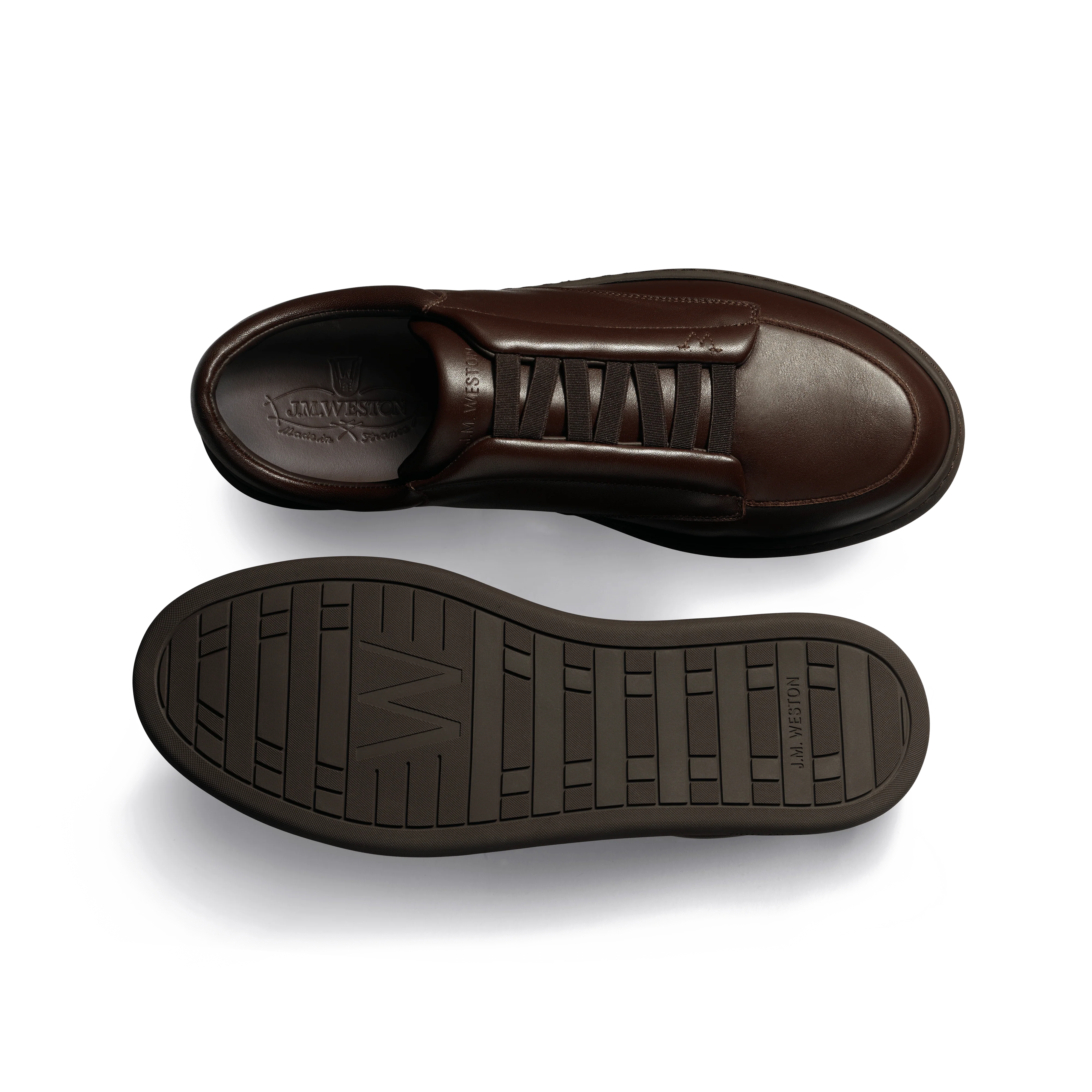 Dress sneaker [basket cuir veau nappa marron foncé] - Image 4