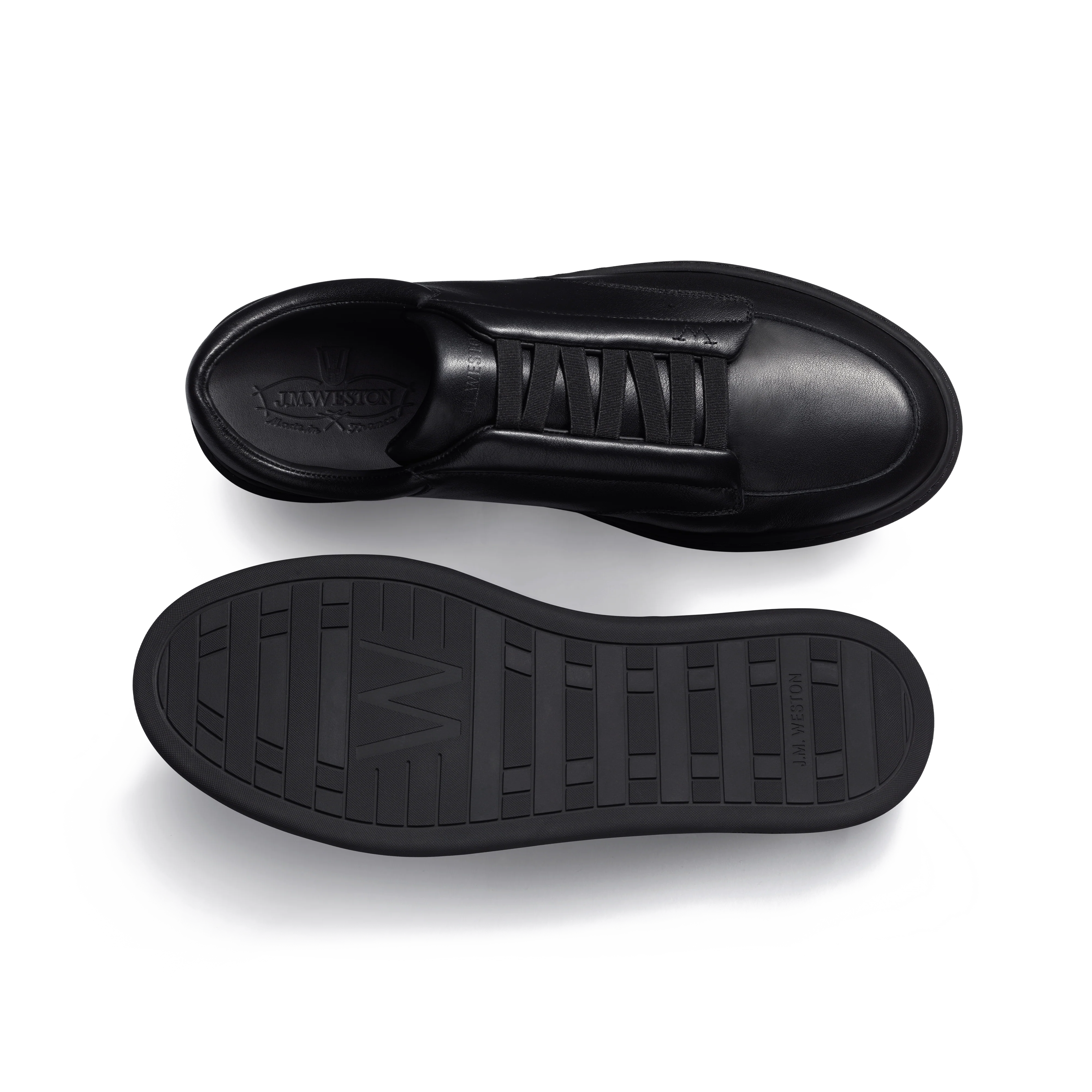 Dress sneaker [basket cuir veau nappa noir] - Image 4
