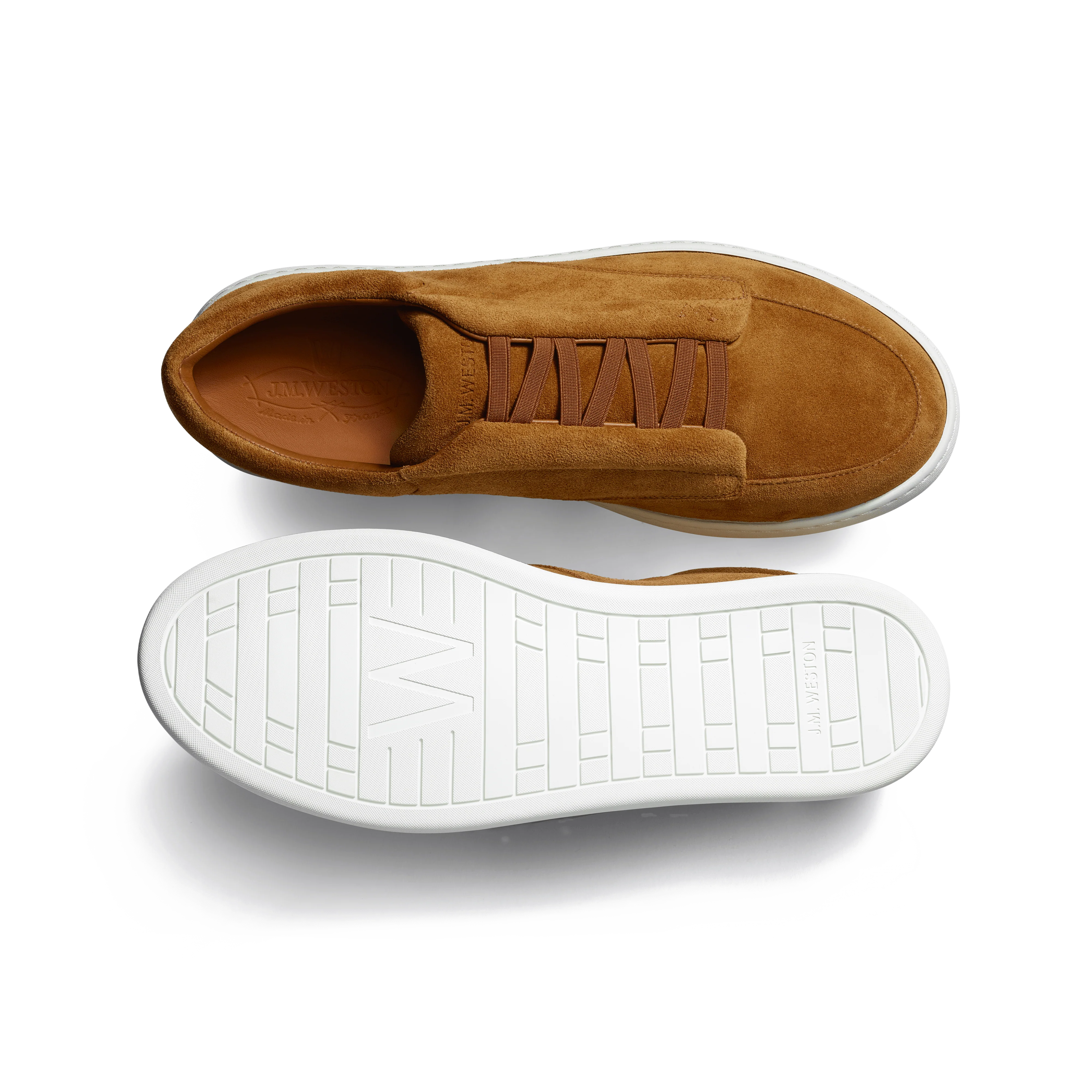 Dress sneaker [basket cuir veau velours beachnut] - Image 4
