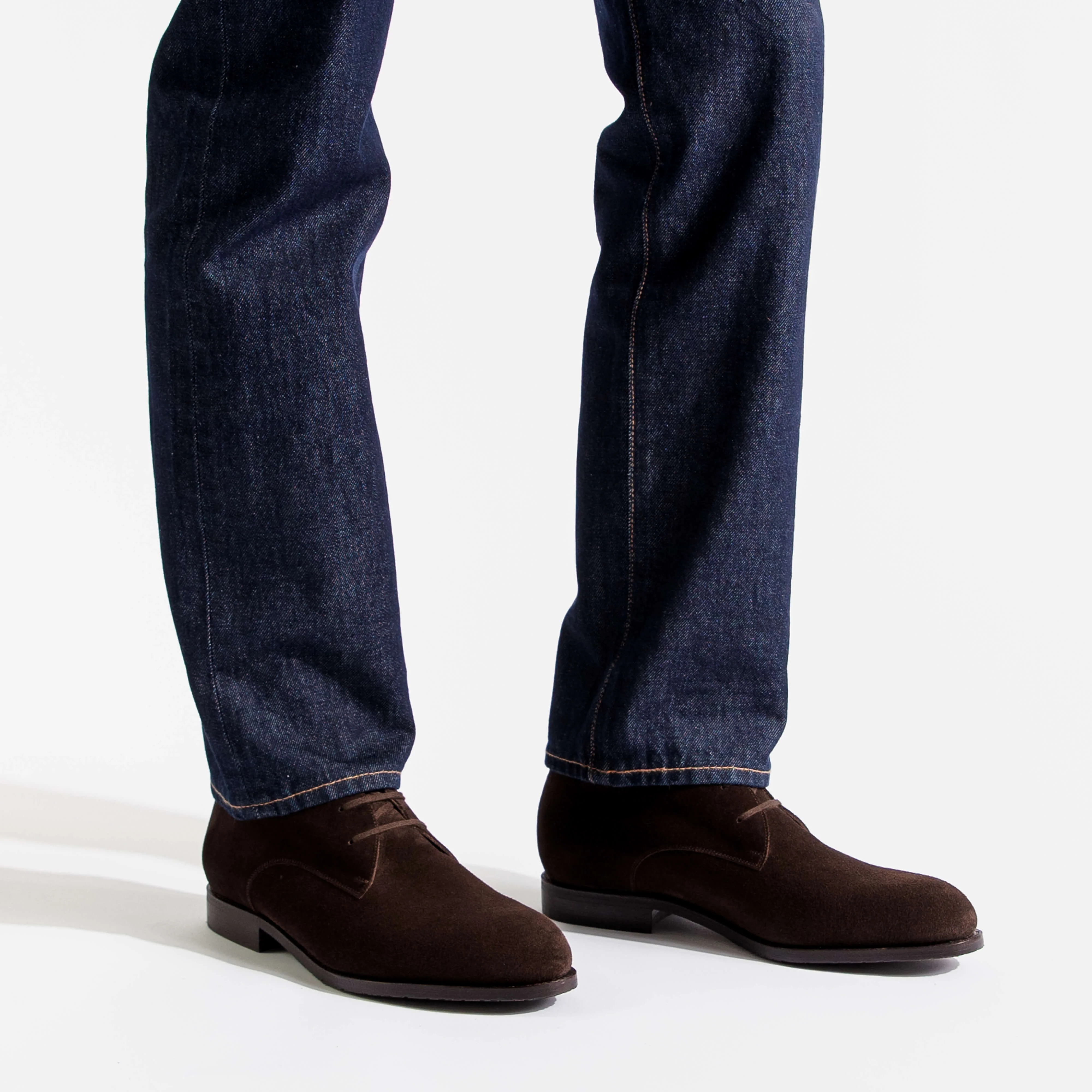 Bottine Chukka Edouard  [Homme cuir veau velours marron foncé] - Image 5