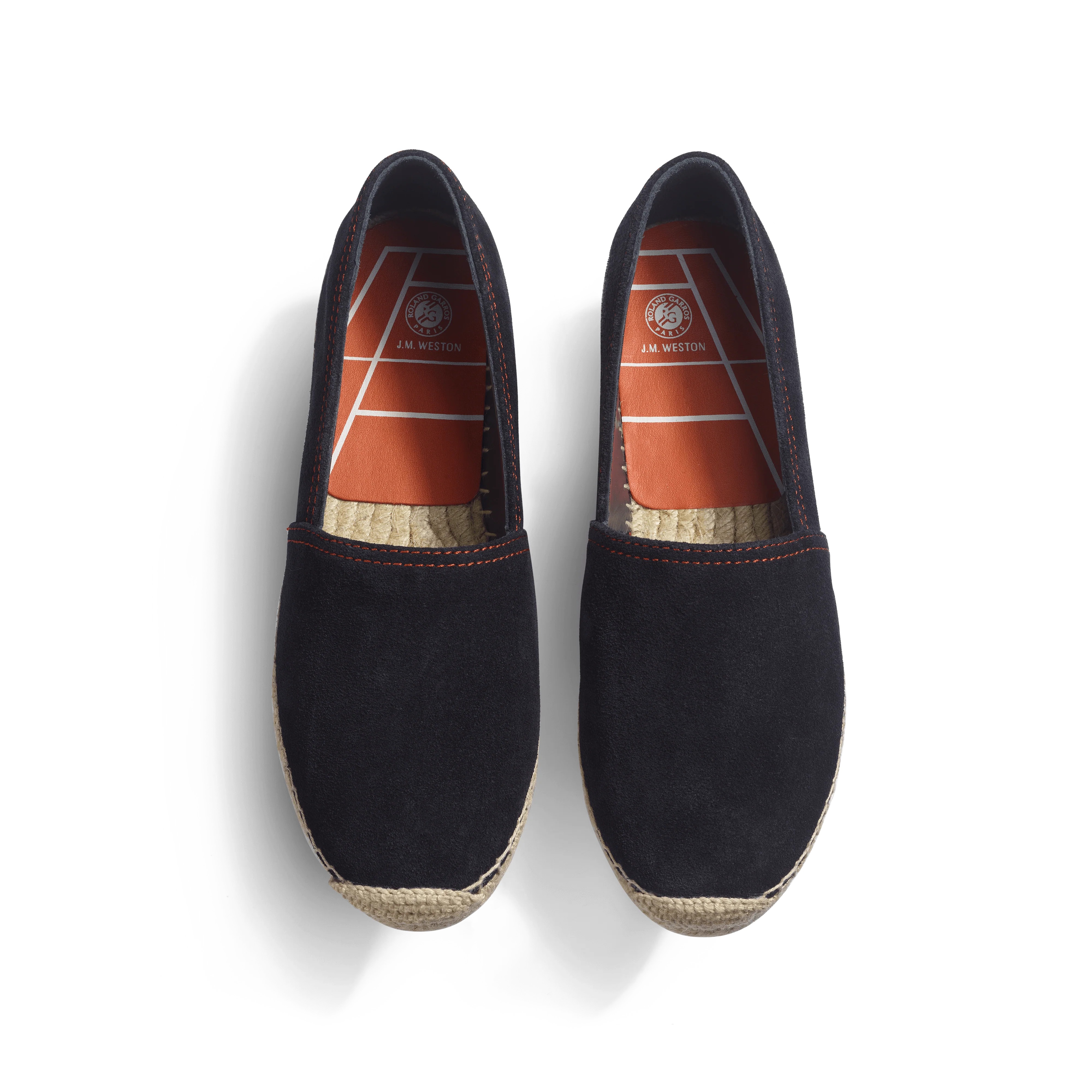 Espadrille Wait and Sea Roland-Garros [femme cuir veau velours marine] - Image 3