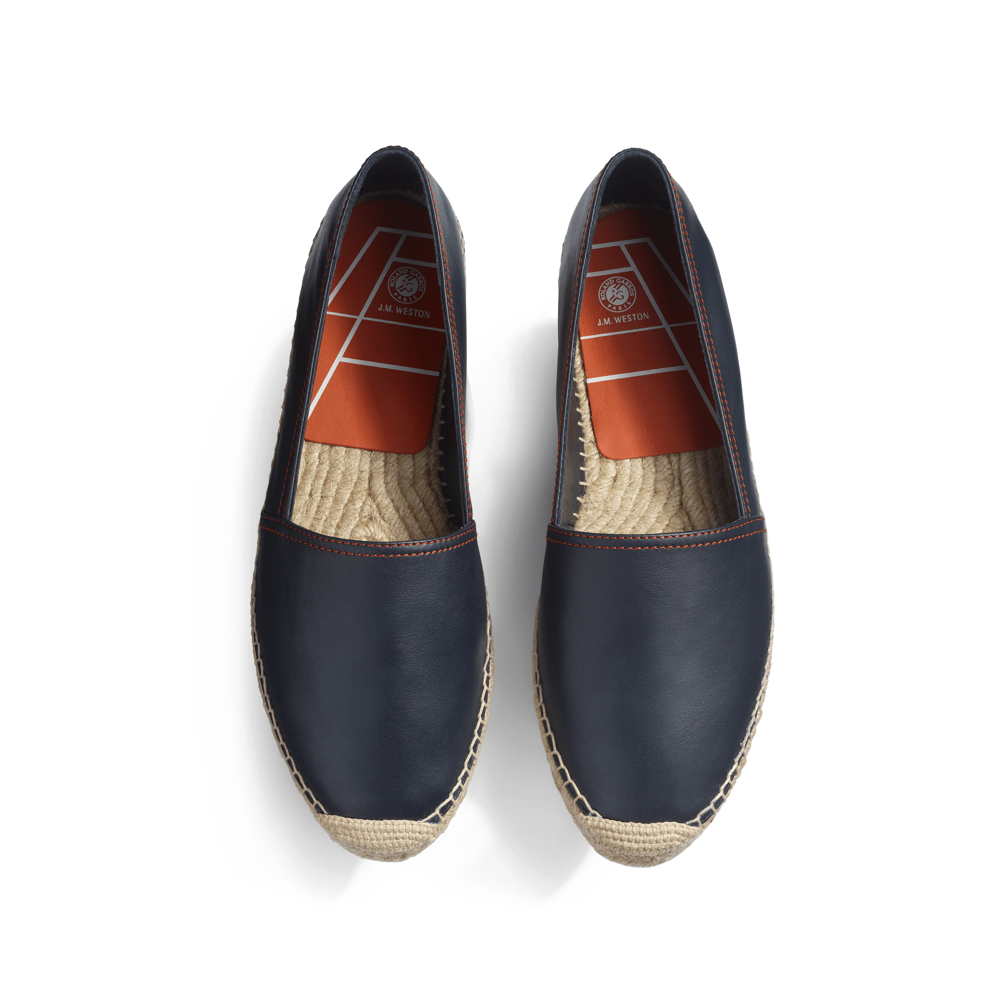 Espadrille Wait and Sea Roland-Garros [homme cuir veau nappa marine] - Image 3