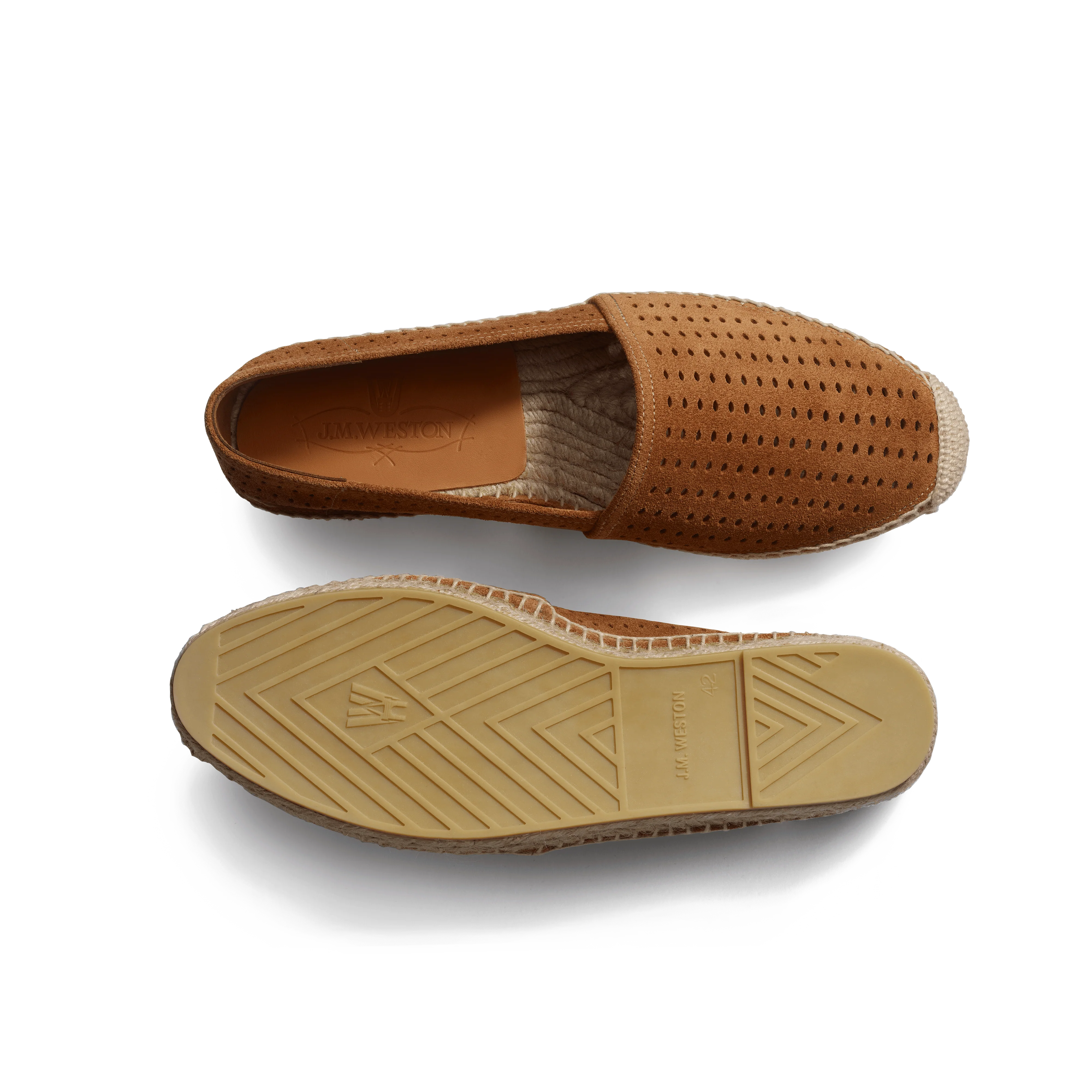 Espadrille Wait and Sea [femme cuir veau velours perforé beachnut] - Image 4
