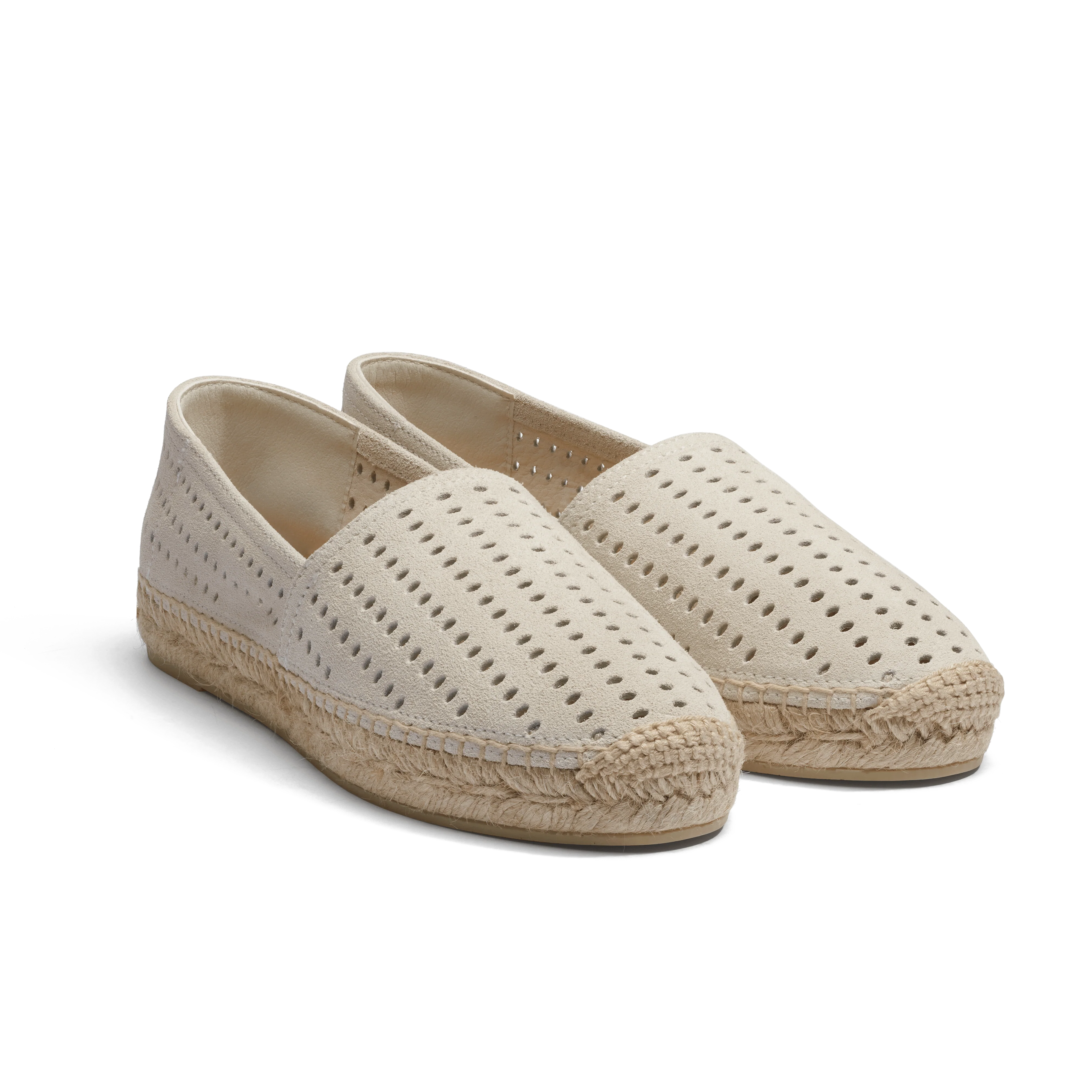 Espadrille Wait and Sea [femme cuir veau velours craie] - Image 2
