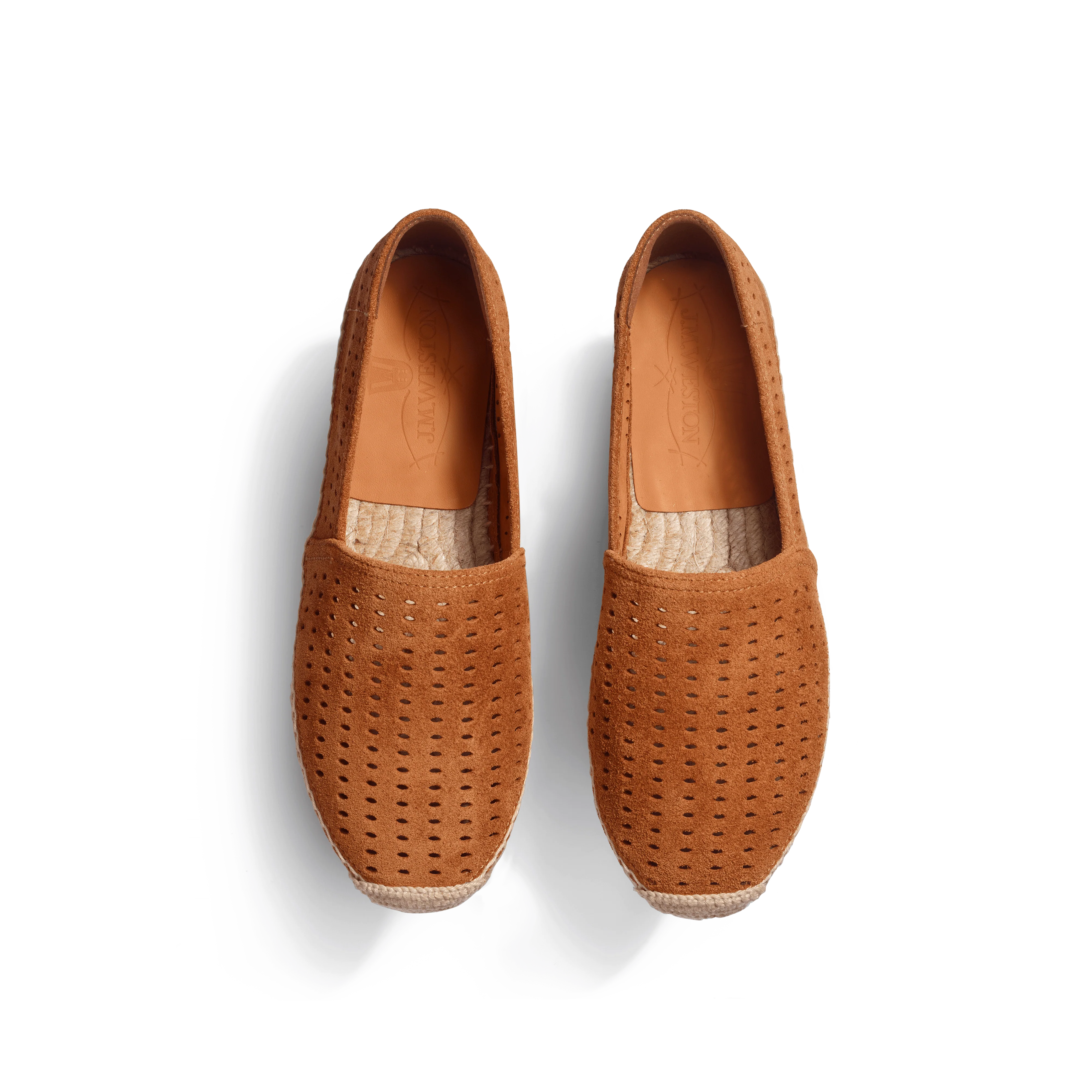 Espadrille Wait and Sea [homme cuir veau velours perforé beachnut] - Image 3