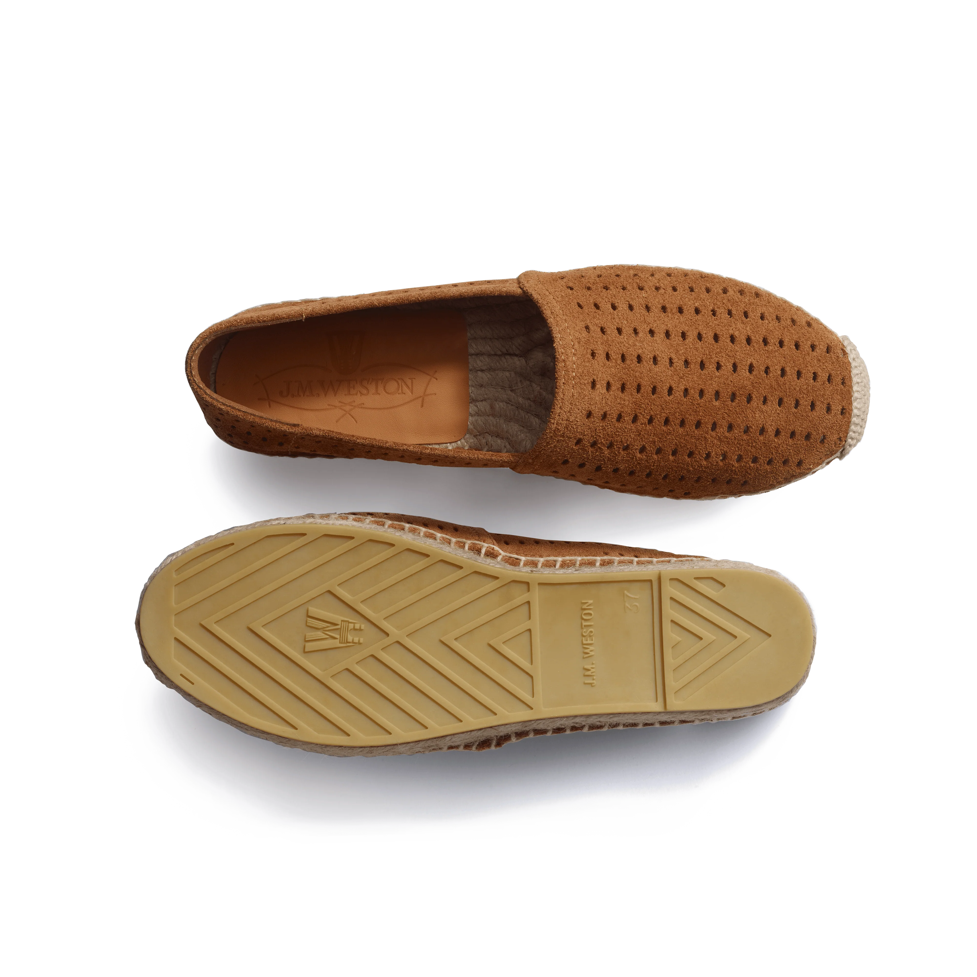 Espadrille Wait and Sea [homme cuir veau velours perforé beachnut] - Image 4