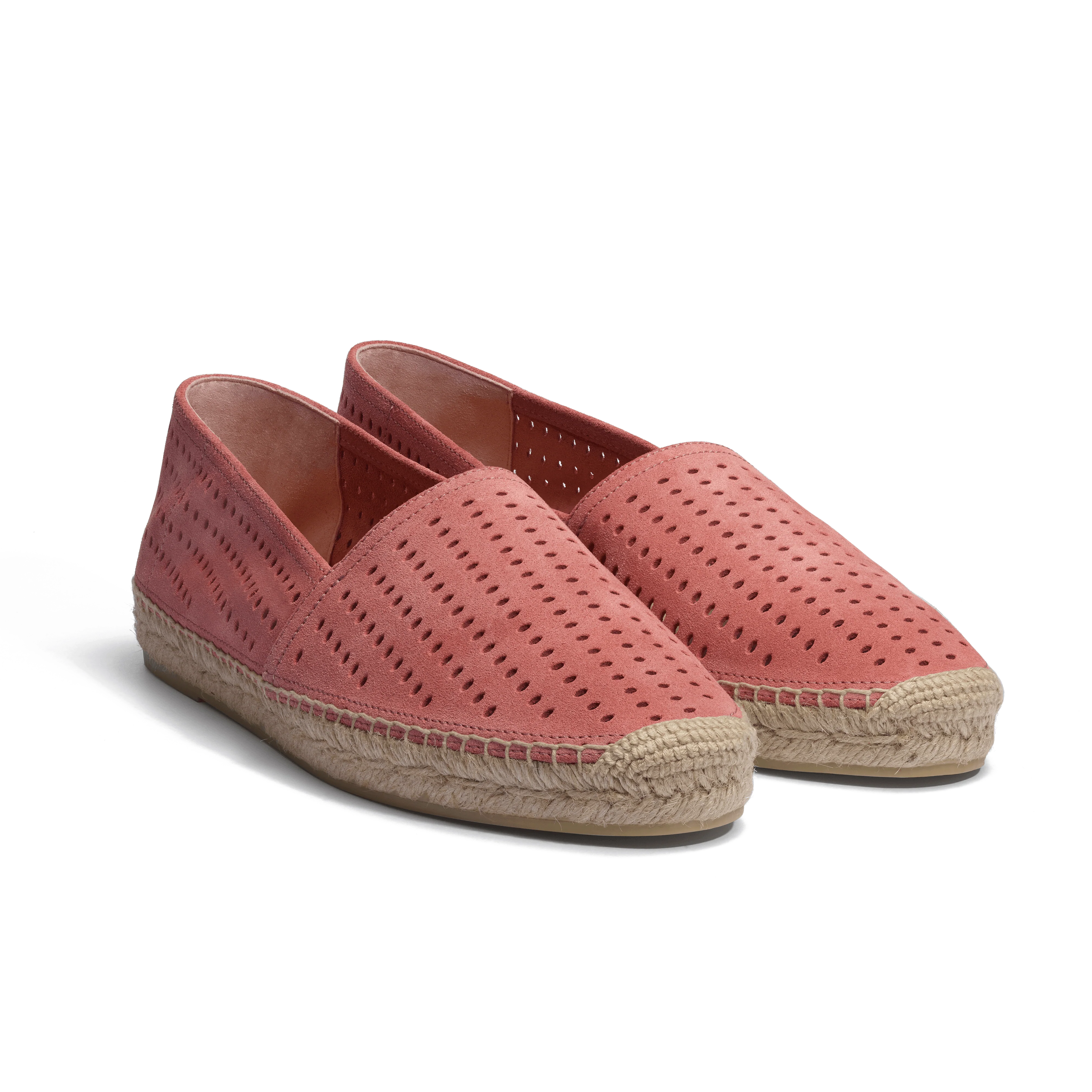 Espadrille Wait and Sea [homme cuir veau velours perforé bois de rose] - Image 2
