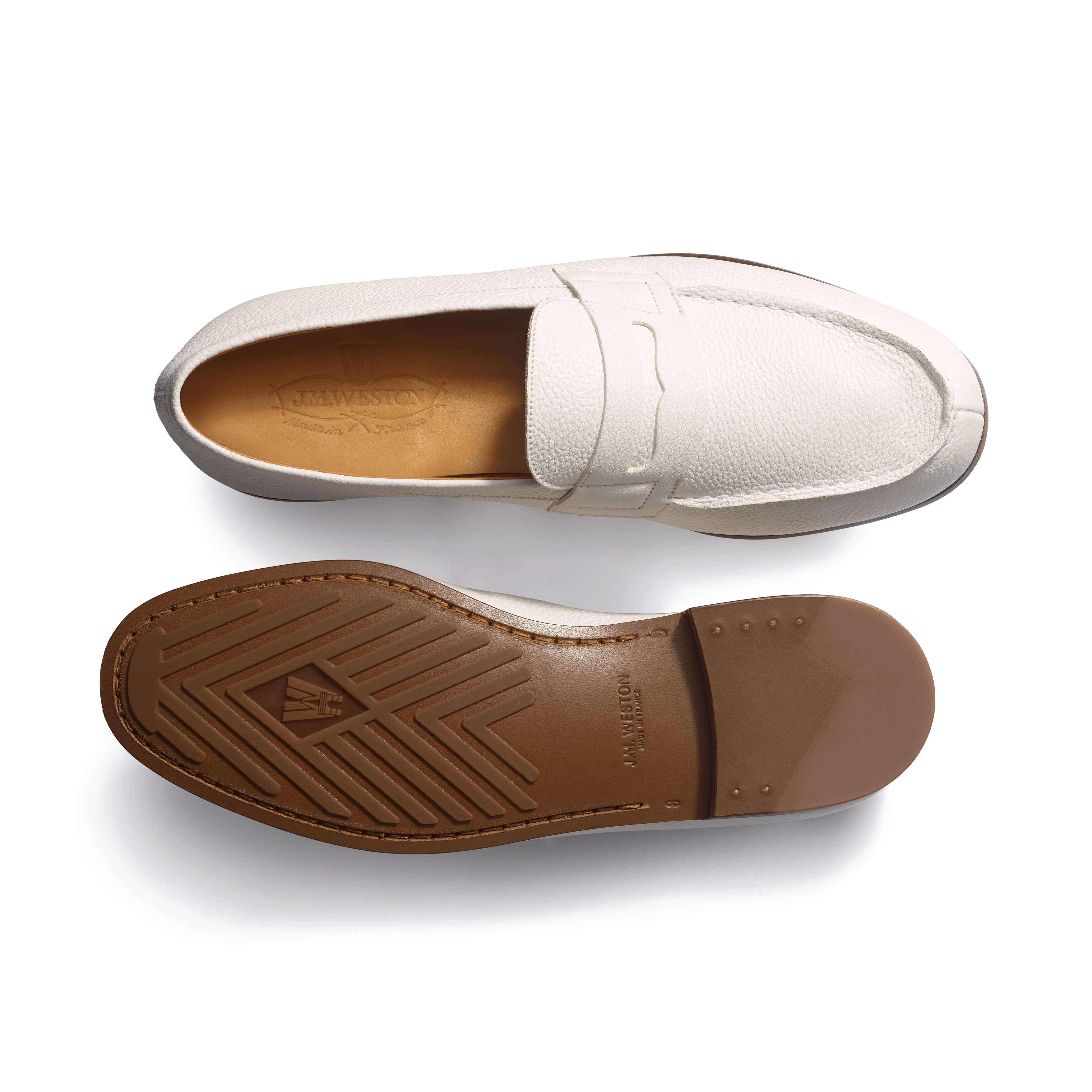 Le Moc' Weston [cuir veau grainé blanc] - Image 4