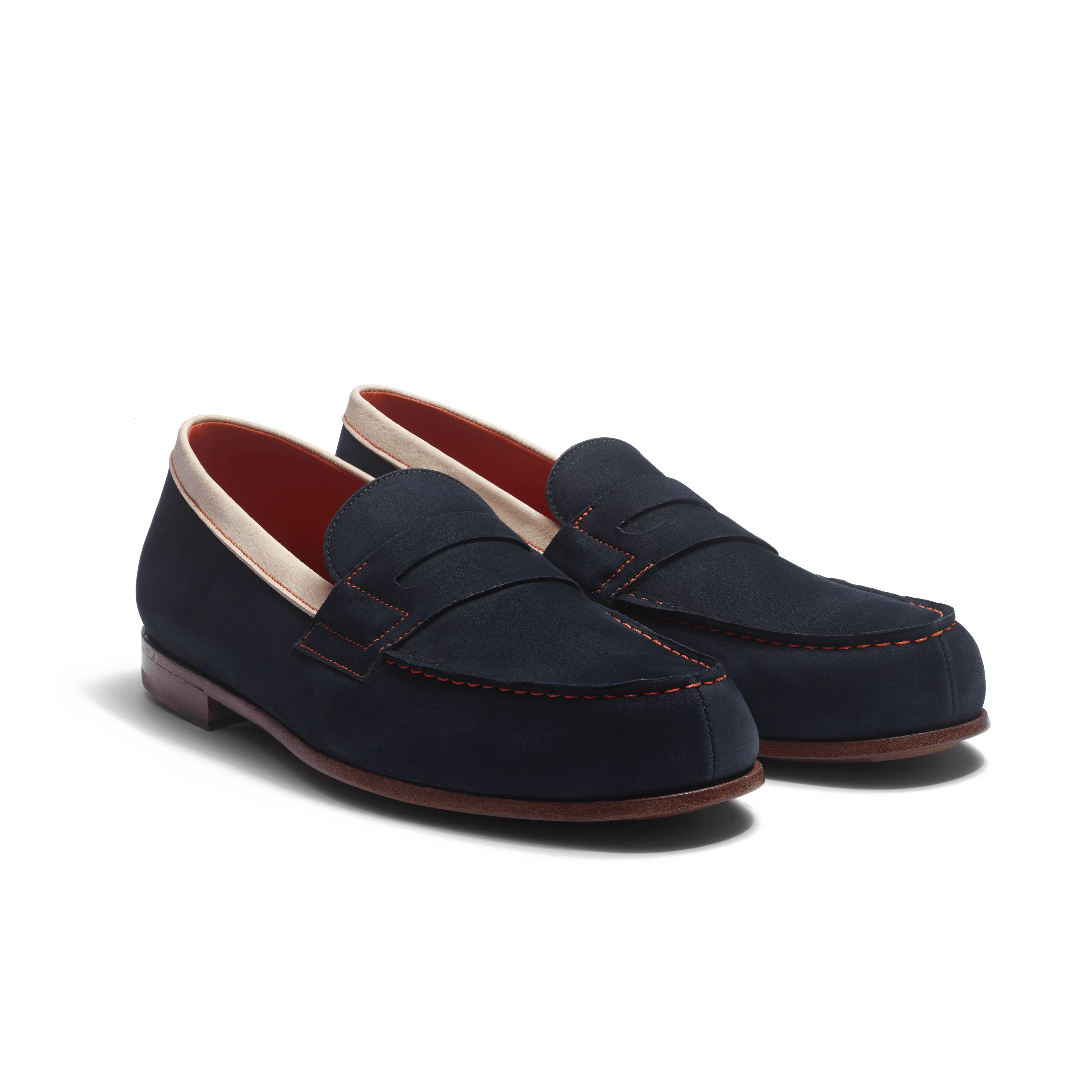 Le Moc' Weston Roland-Garros [homme Nubuck marine & craie avec piqûre orange] - Image 2