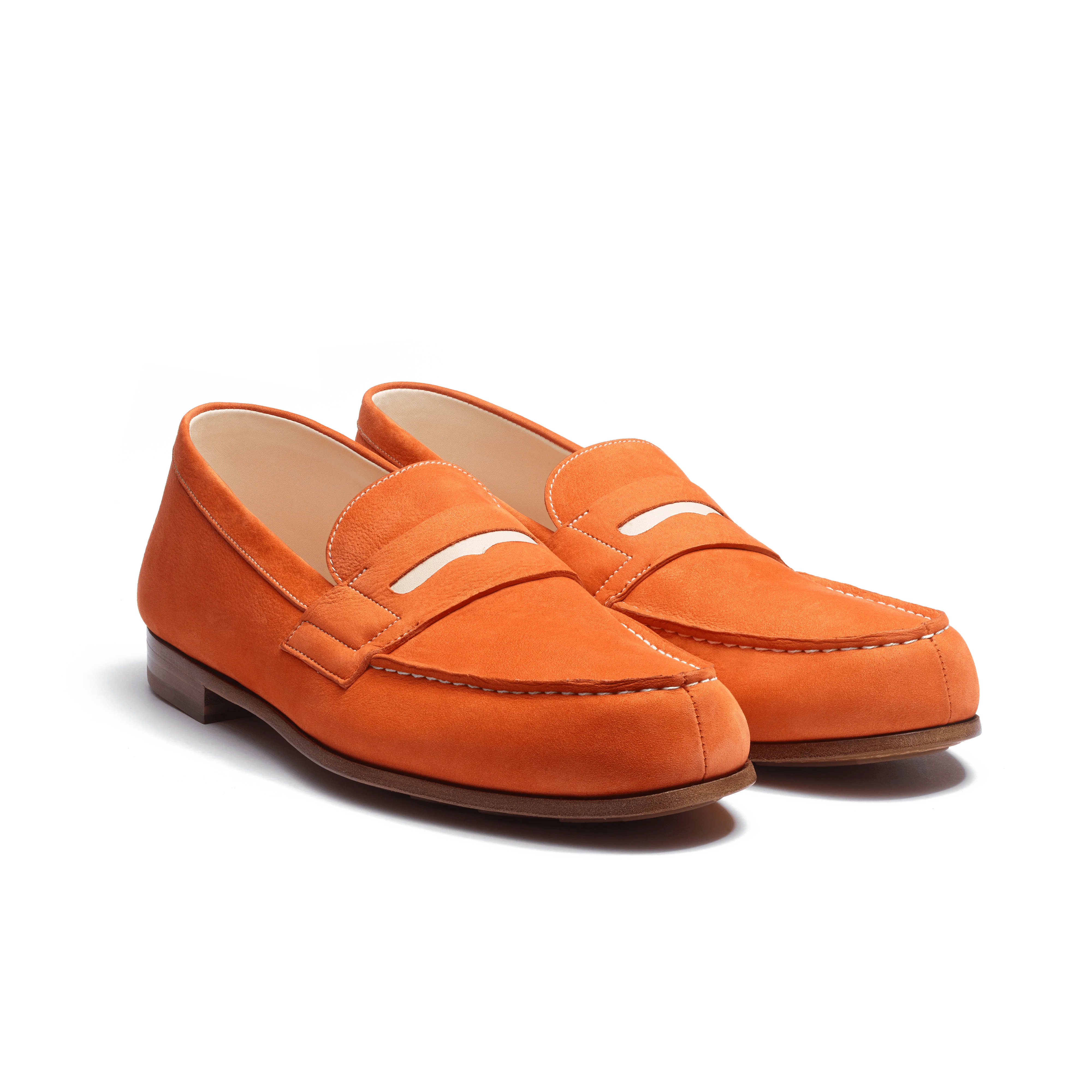 Le Moc' Weston Roland-Garros [homme nubuck orange détails cuir veau sport blanc] - Image 2