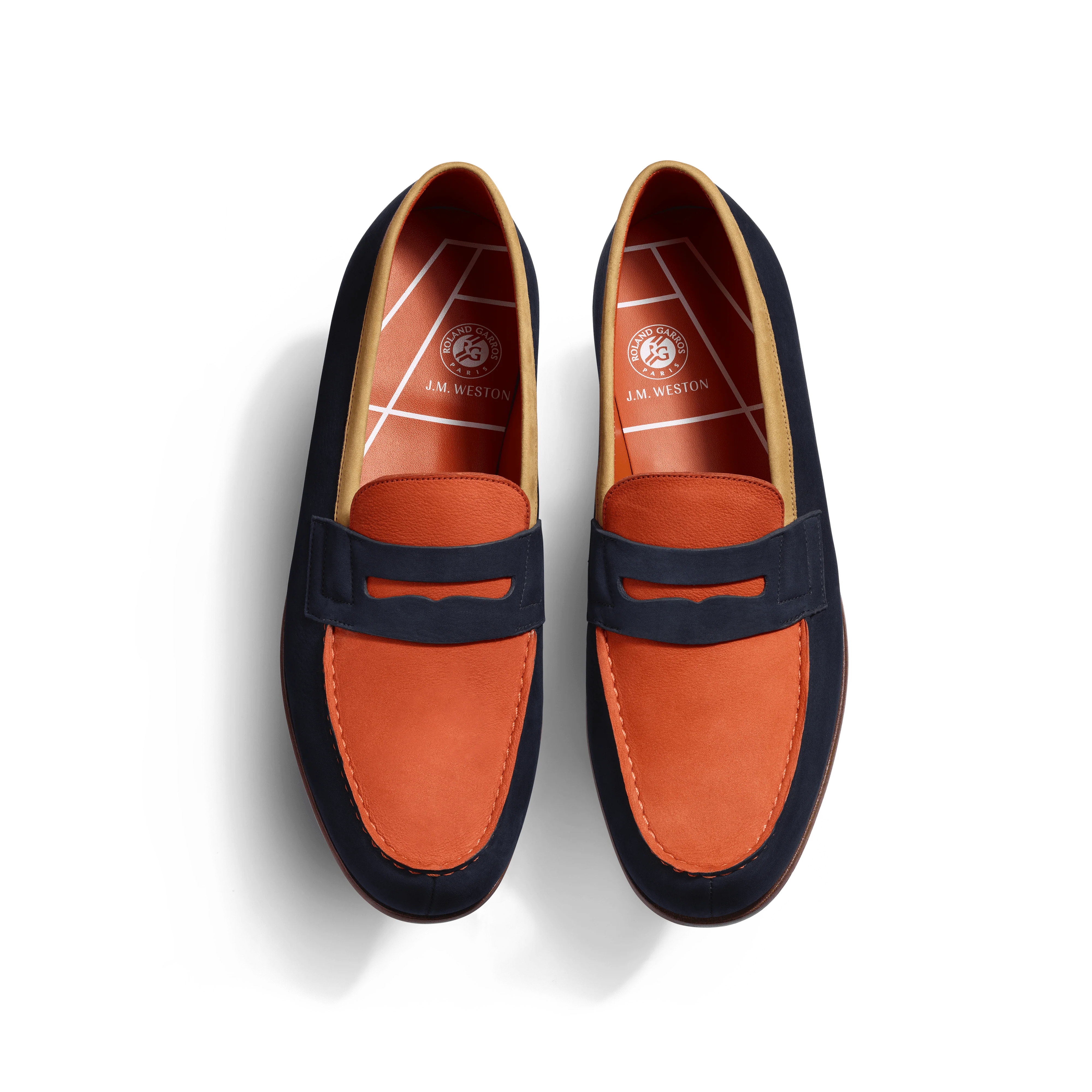 Le Moc' Weston Roland-Garros [homme Nubuck terre battue &marine & taupe] - Image 3
