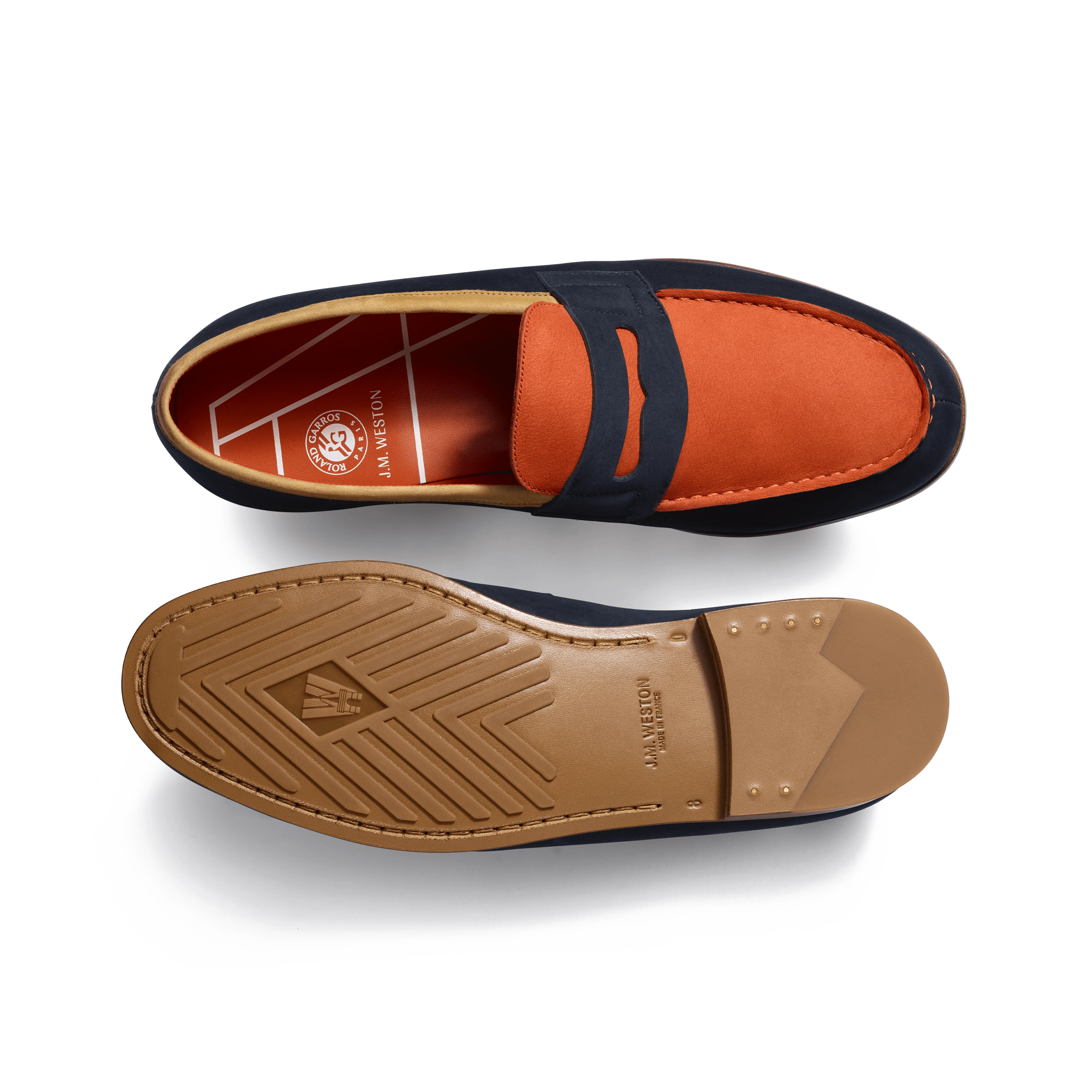 Le Moc' Weston Roland-Garros [homme Nubuck terre battue &marine & taupe] - Image 4