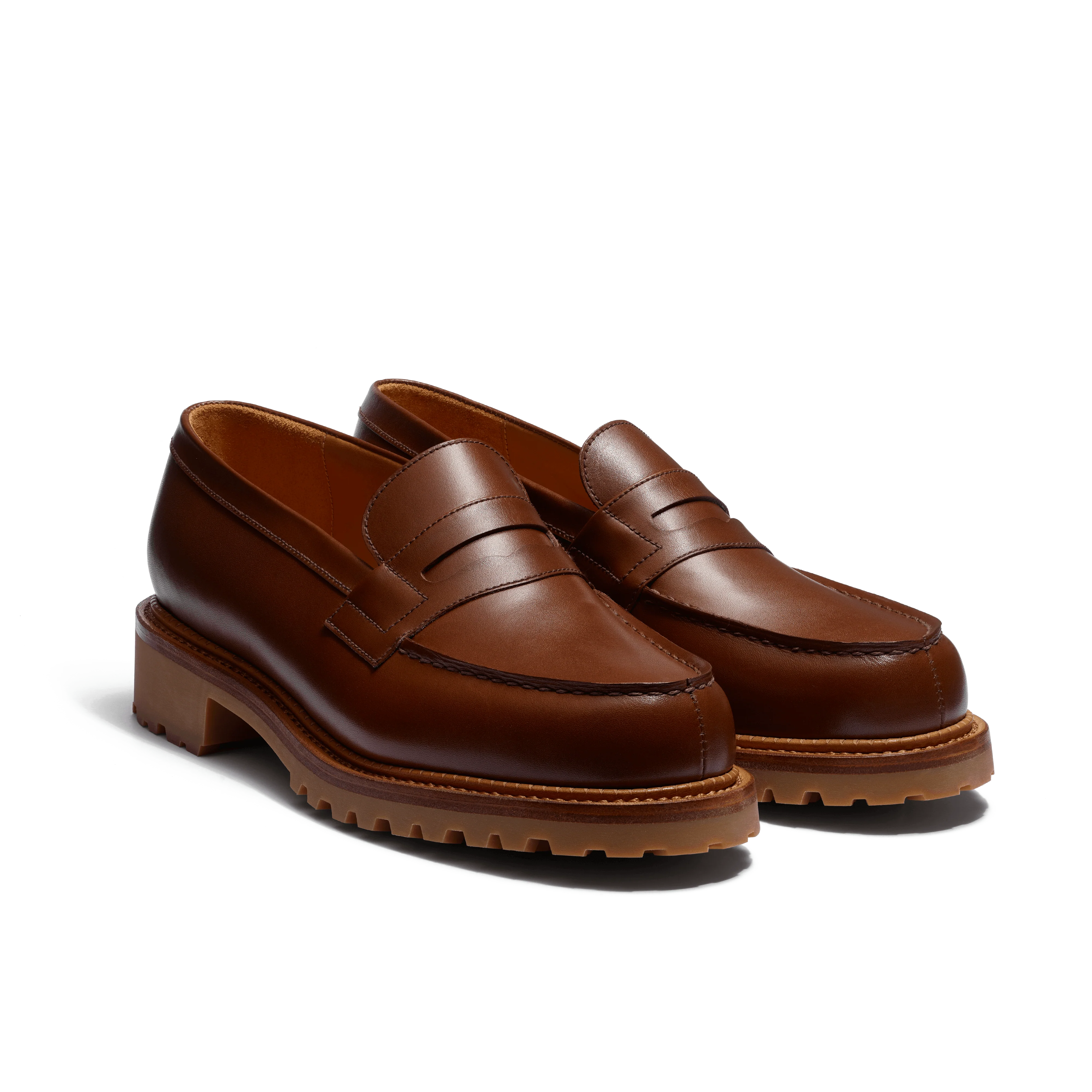 Mocassin 180 commando [femme cuir veau box marron bergeronnette] - Image 2