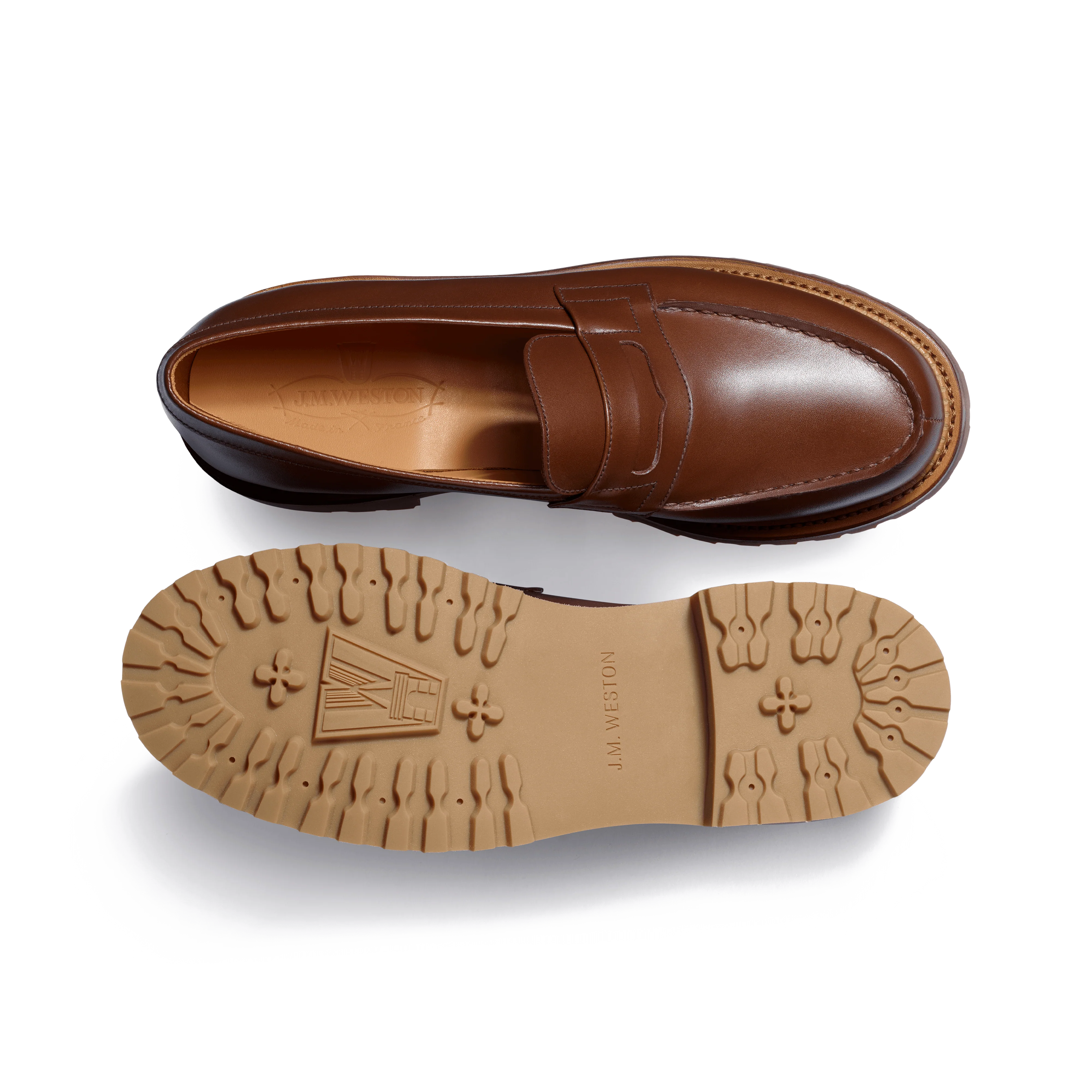 Mocassin 180 commando [femme cuir veau box marron bergeronnette] - Image 4