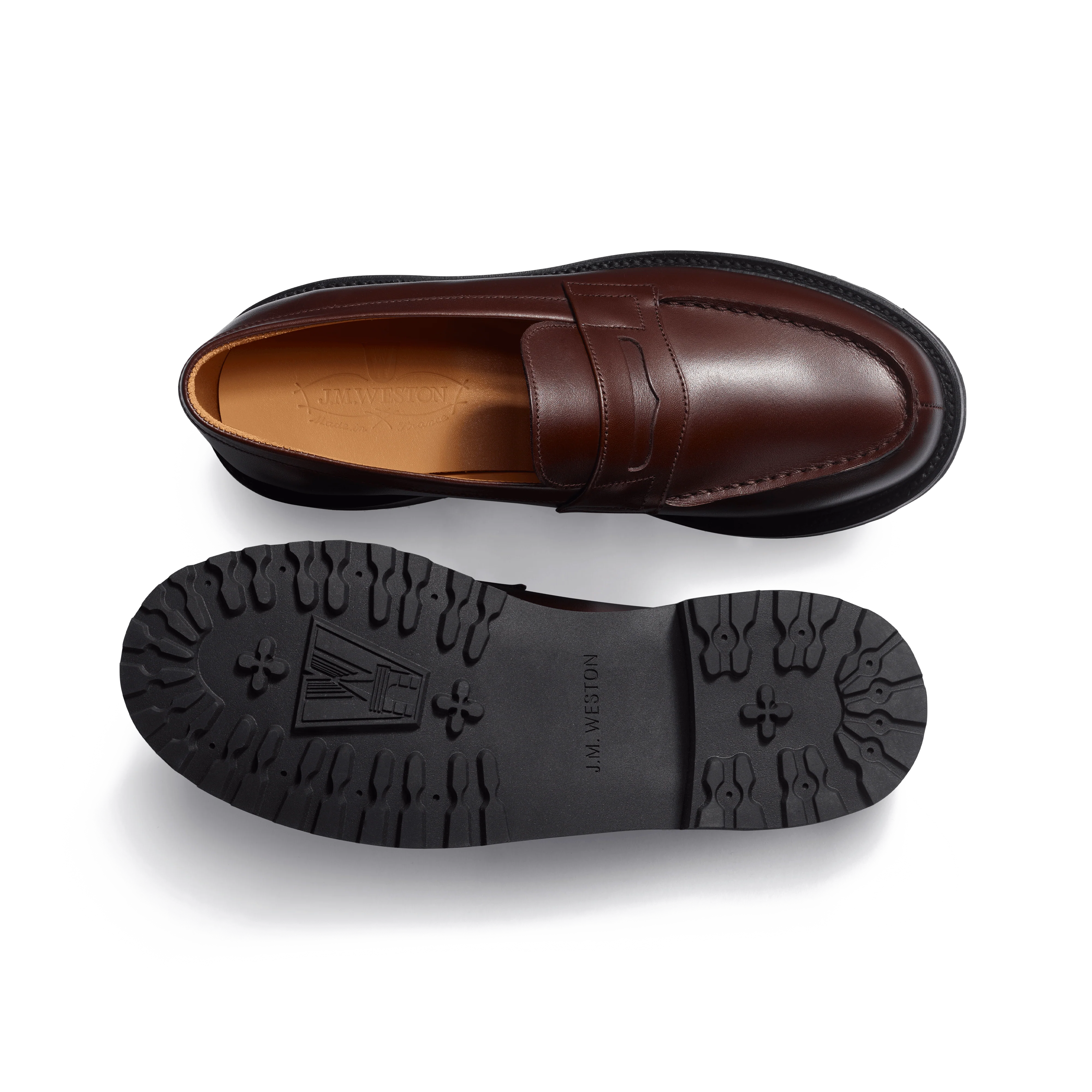 Mocassin 180 commando [femme cuir veau box marron mélèze] - Image 4