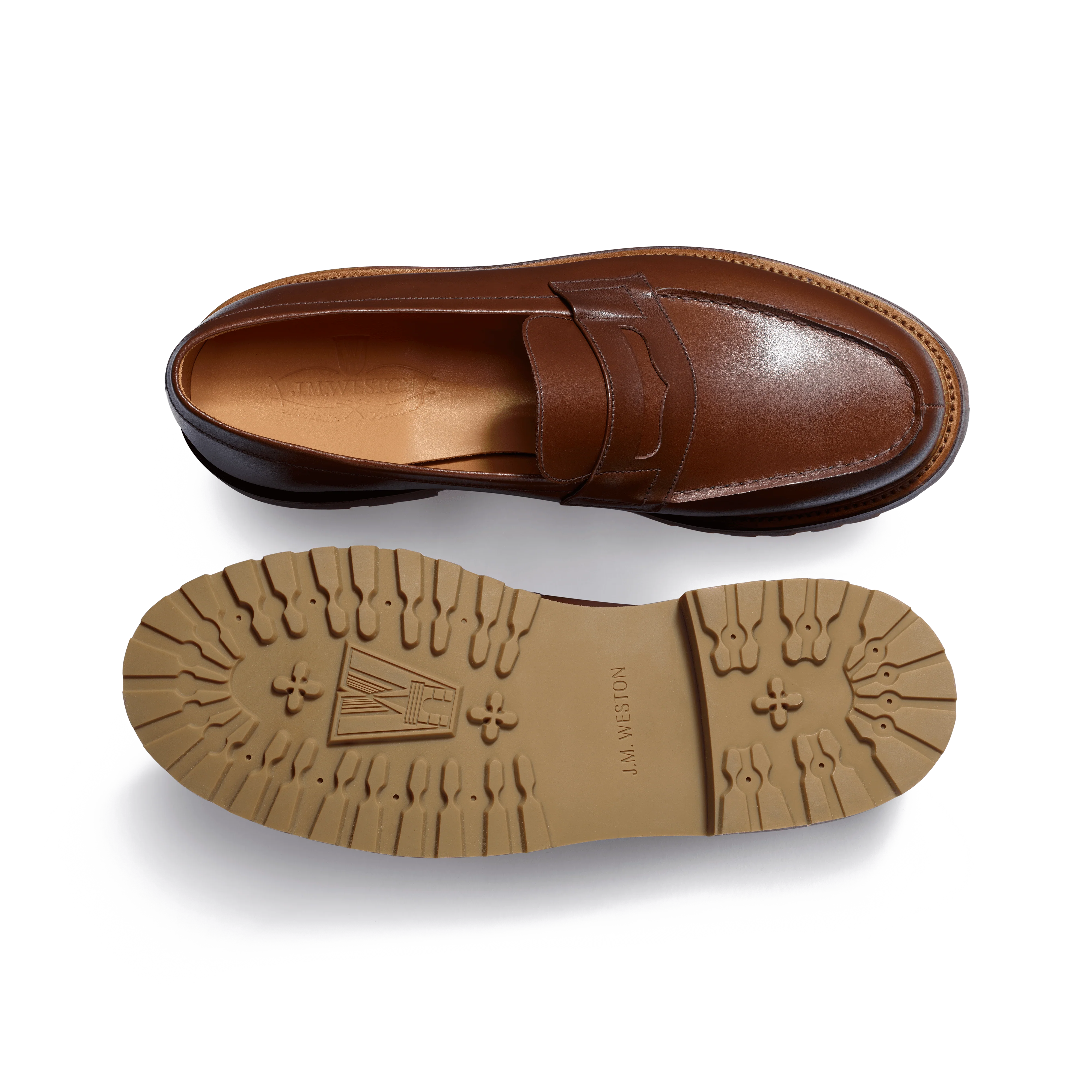 Mocassin 180 commando [homme cuir veau box marron bergeronnette] - Image 4