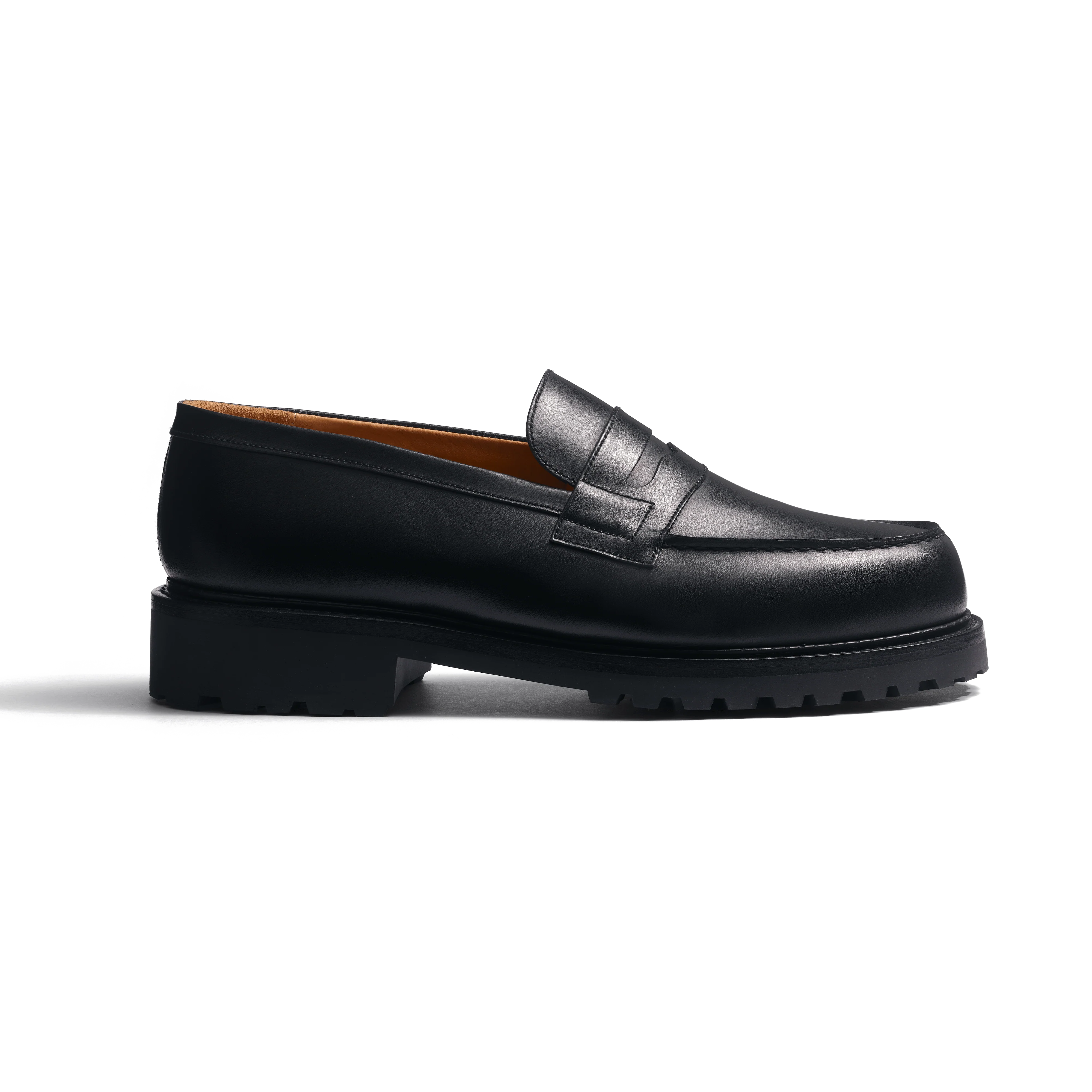 Mocassin 180 commando [homme cuir veau box noir]