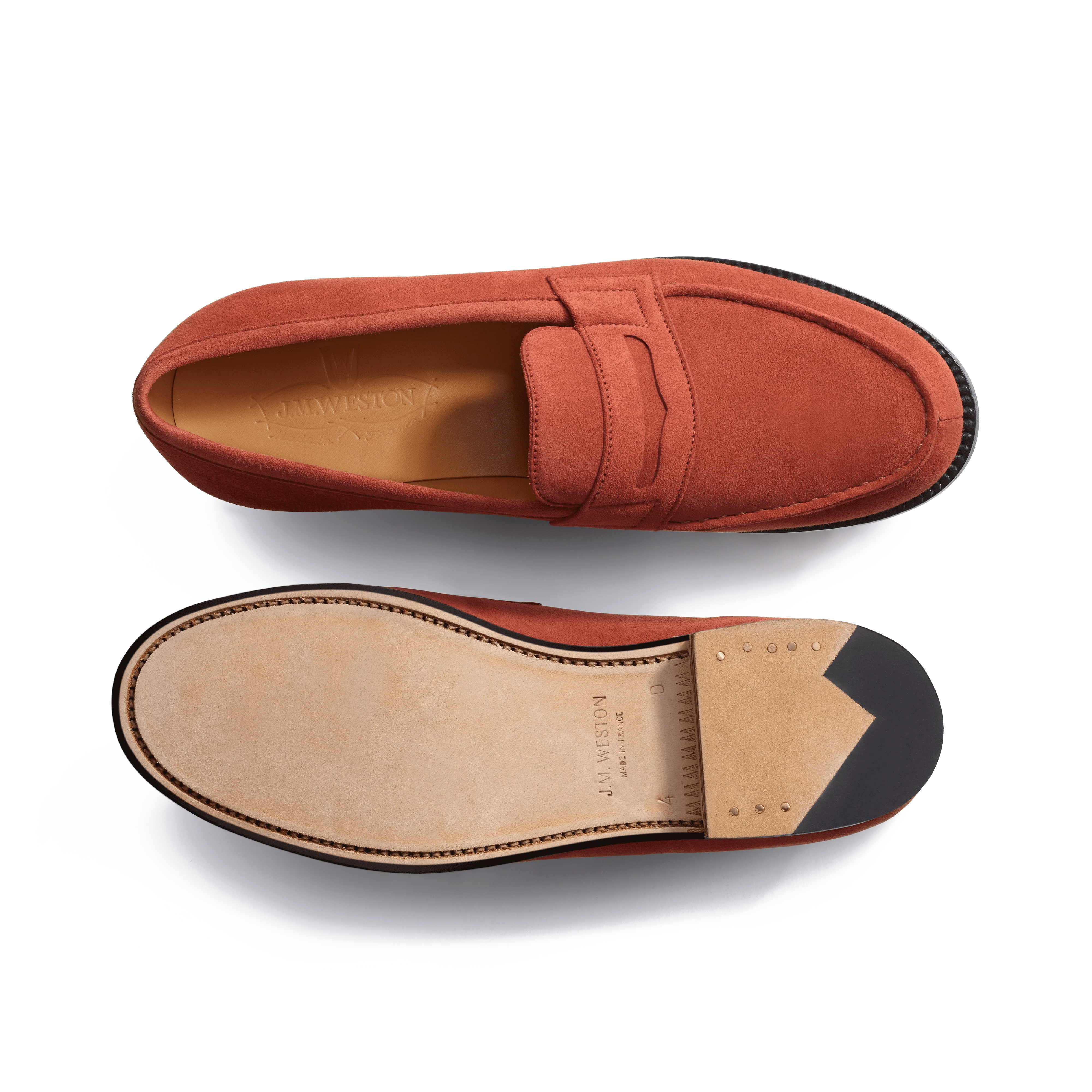 Mocassin 180 [femme velours orange terra cotta] - Image 4