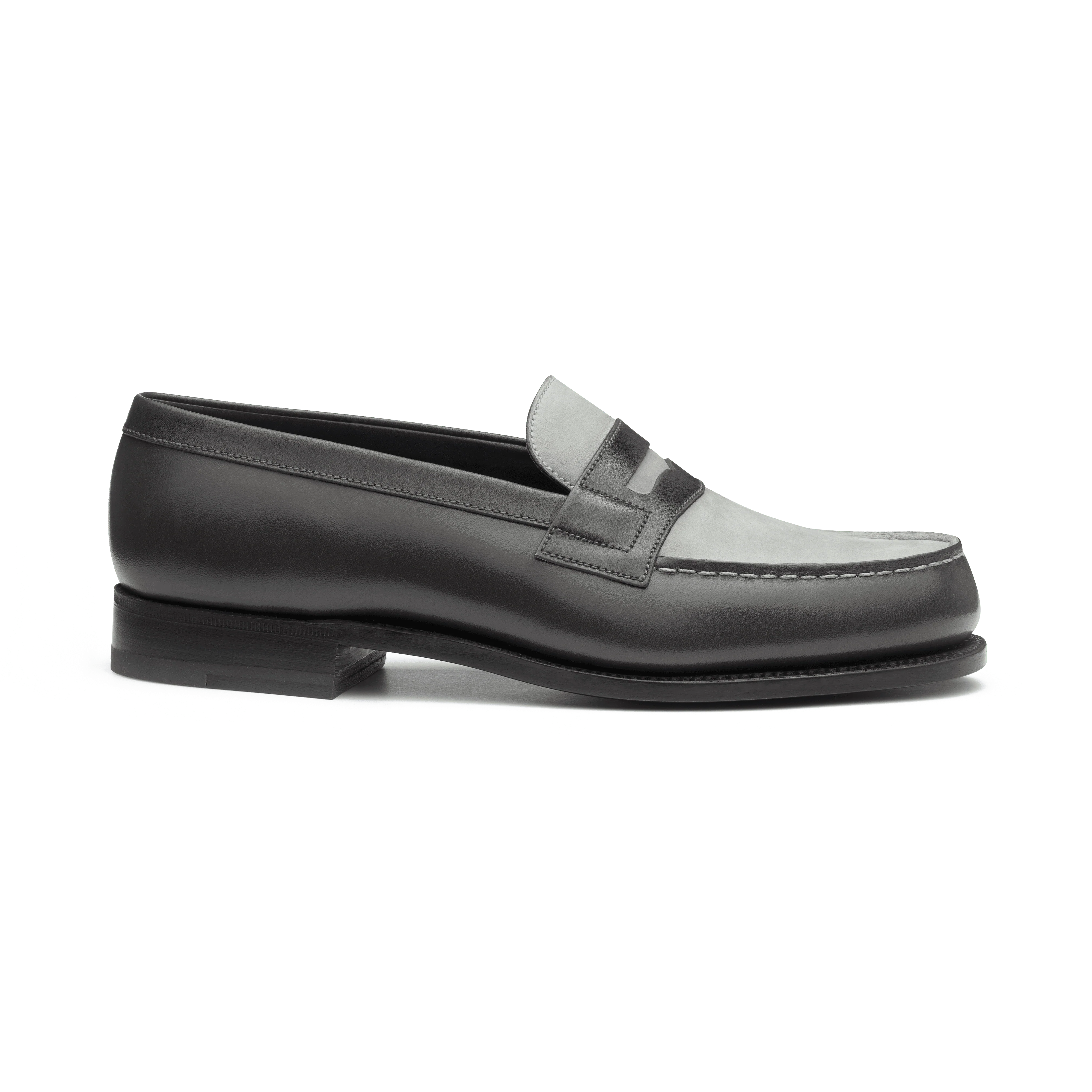 Mocassin 180 [femme cuir lisse et nubuck gris]