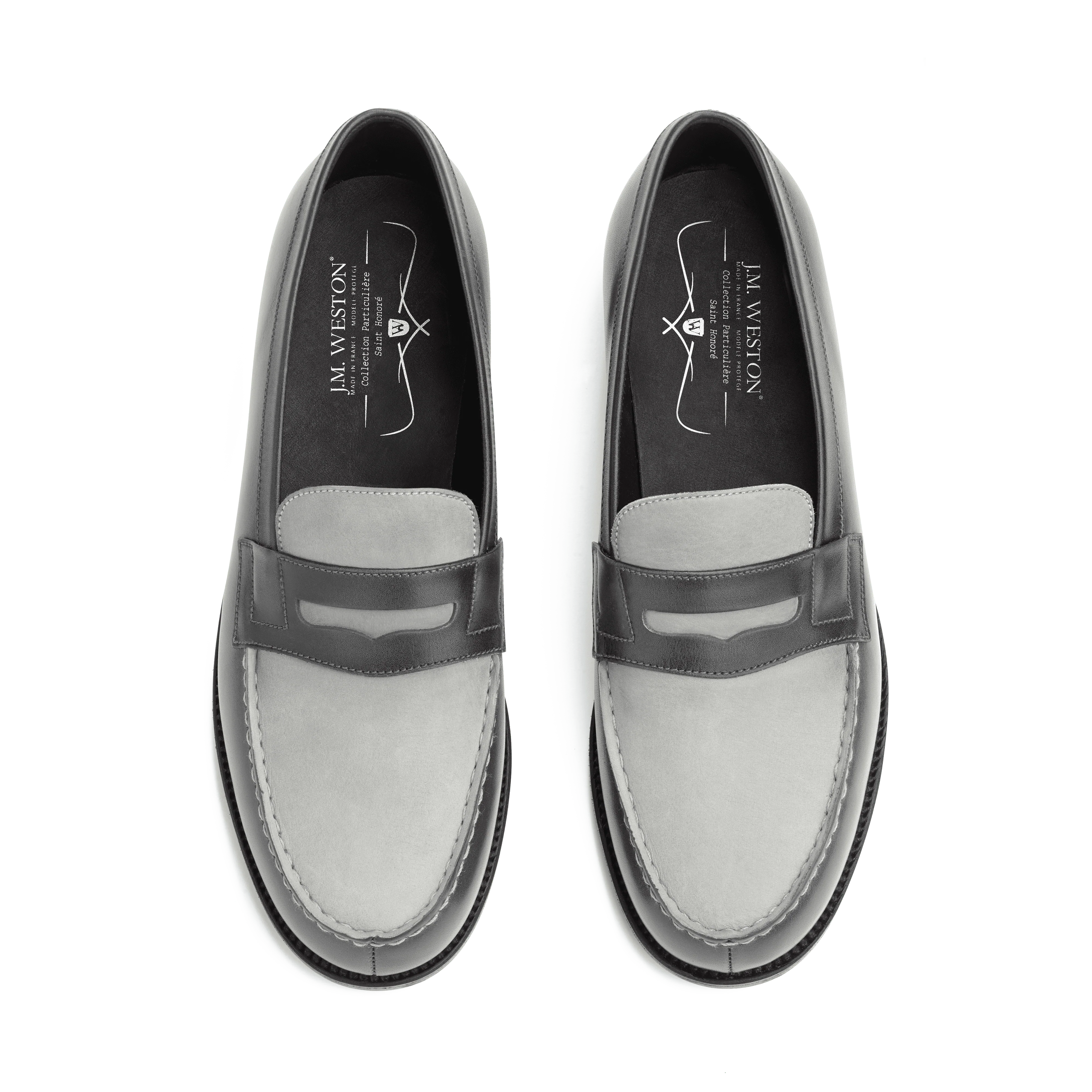 Mocassin 180 [femme cuir lisse et nubuck gris] - Image 3