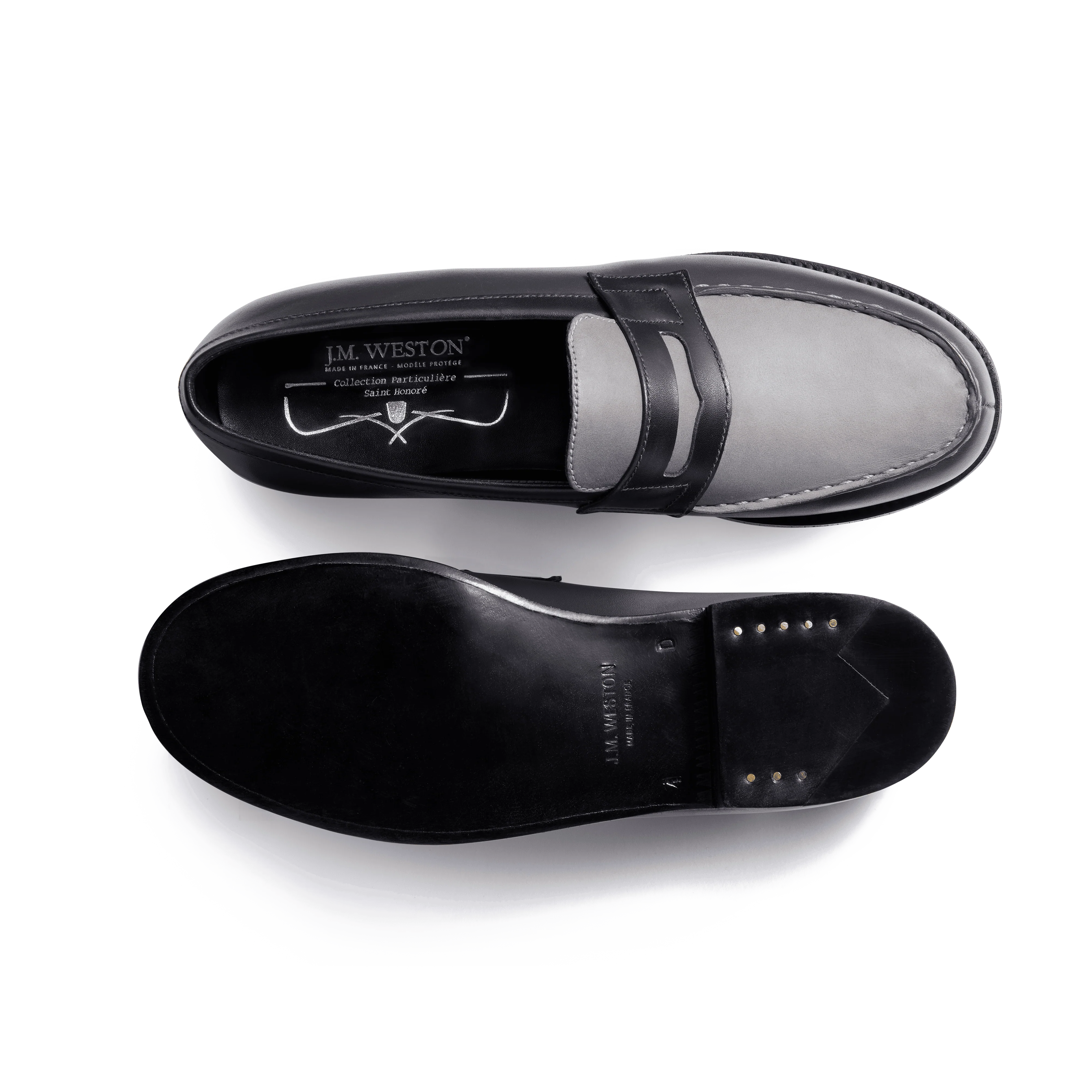 Mocassin 180 [femme cuir lisse et nubuck gris] - Image 4