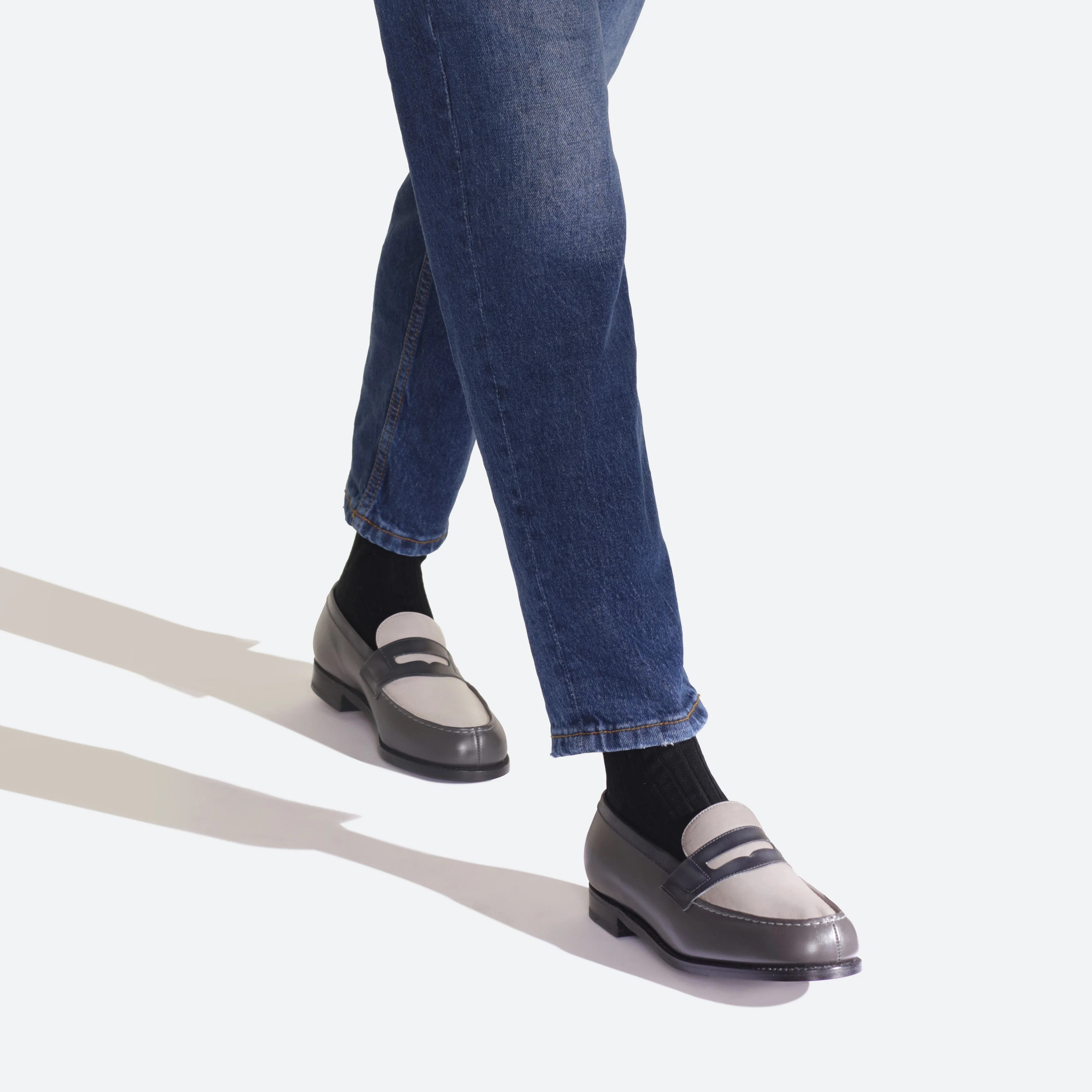 Mocassin 180 [femme cuir lisse et nubuck gris] - Image 5