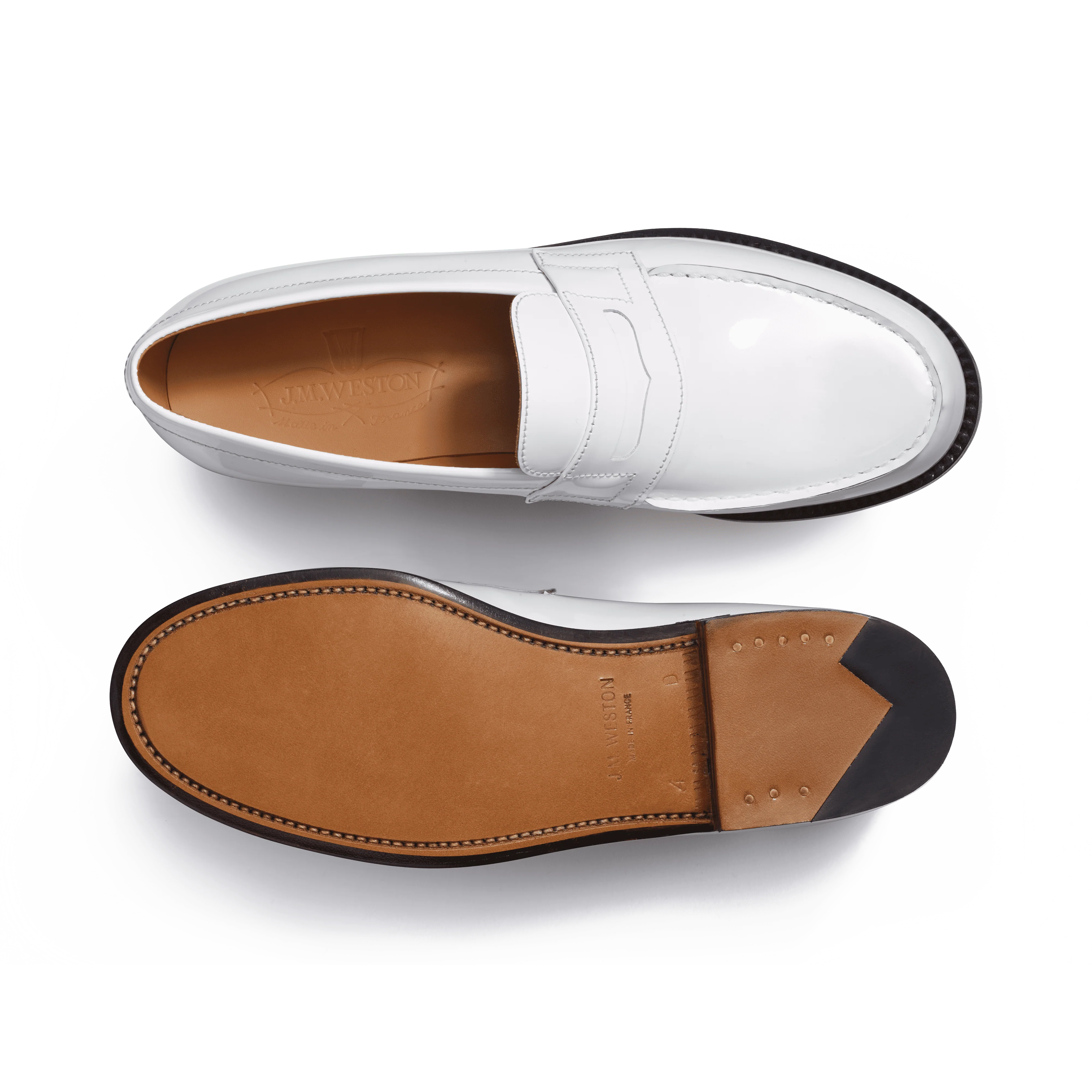 Mocassin 180 [femme cuir vernis blanc] - Image 4
