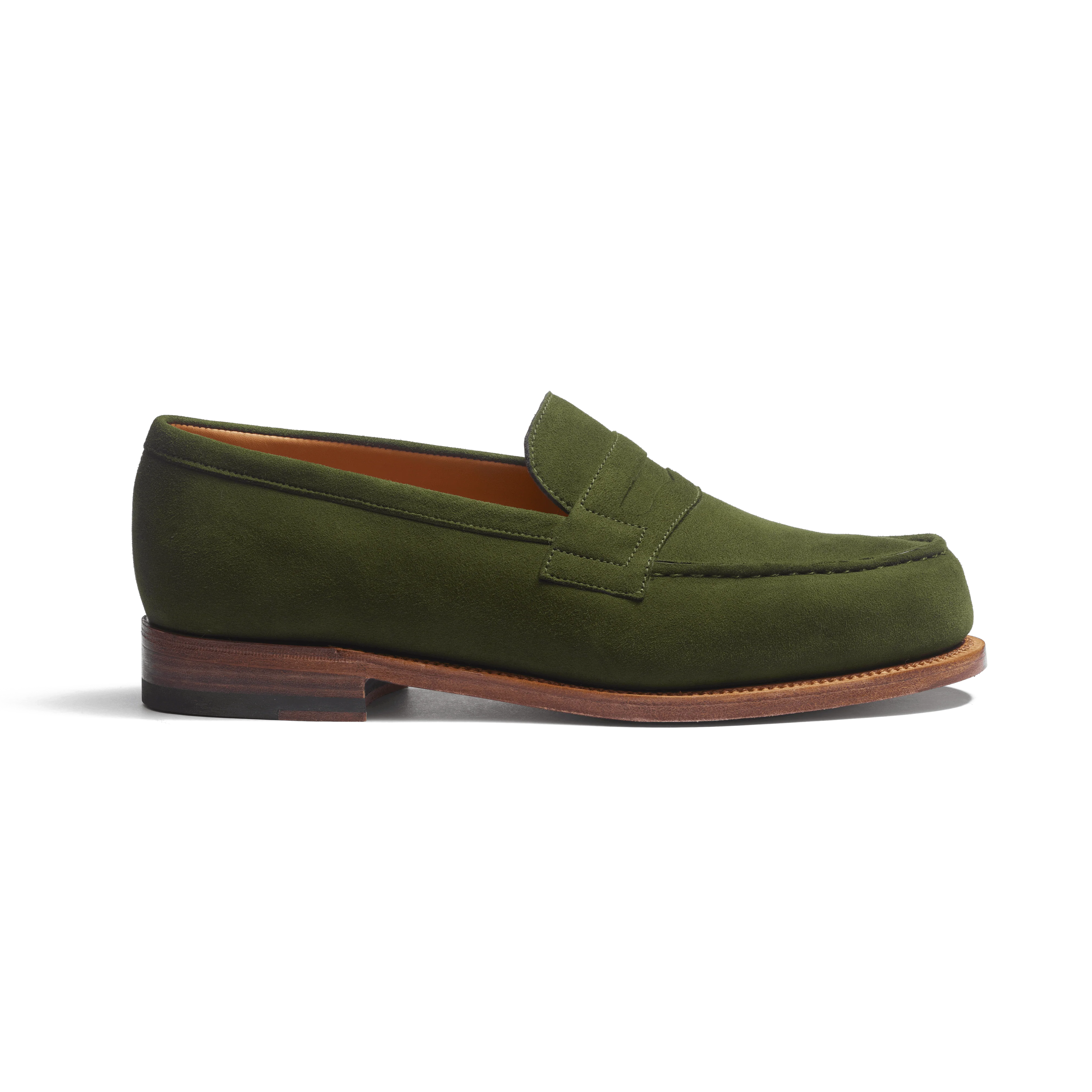 Mocassin 180 [femme cuir chèvre velours vert foncé]