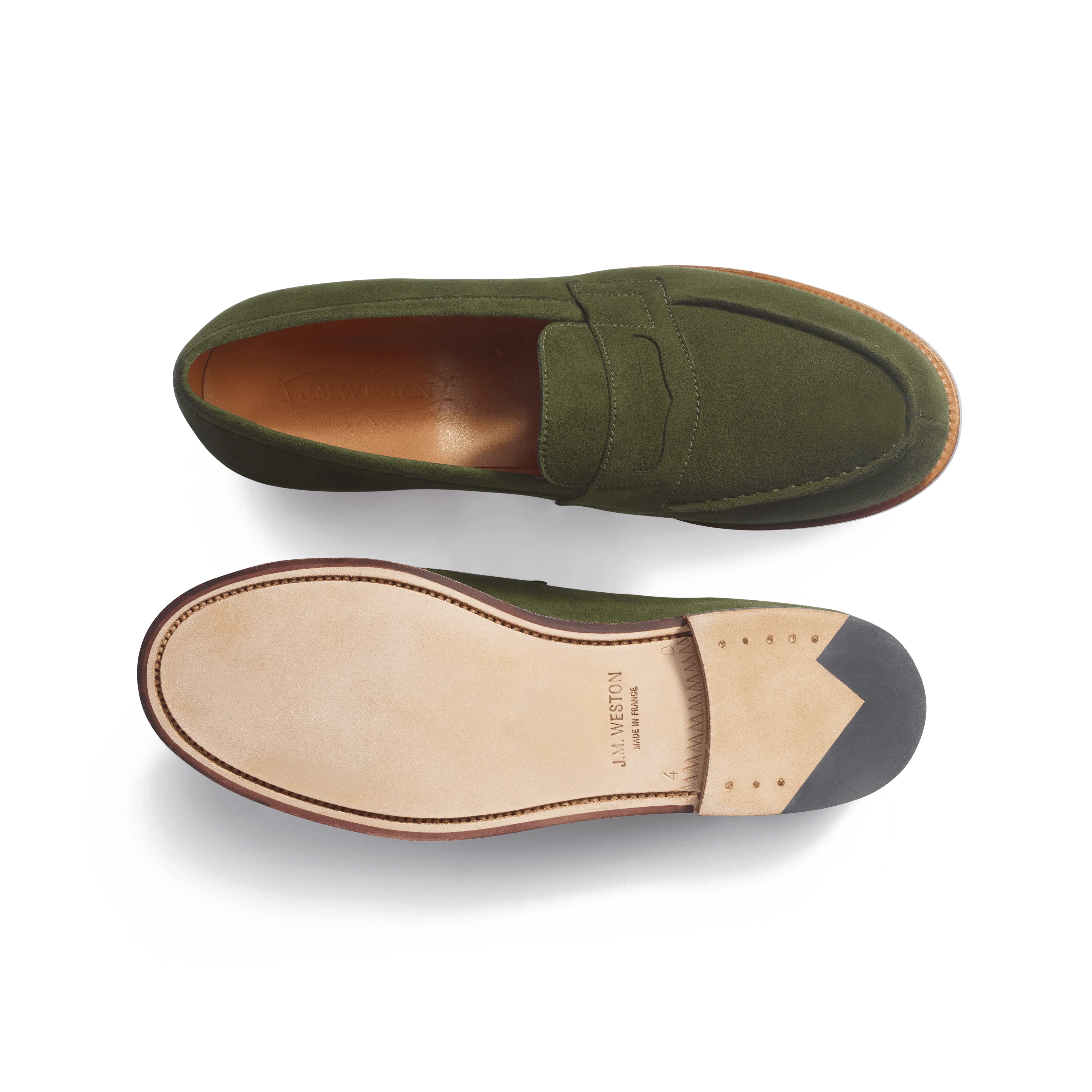Mocassin 180 [femme cuir chèvre velours vert foncé] - Image 4