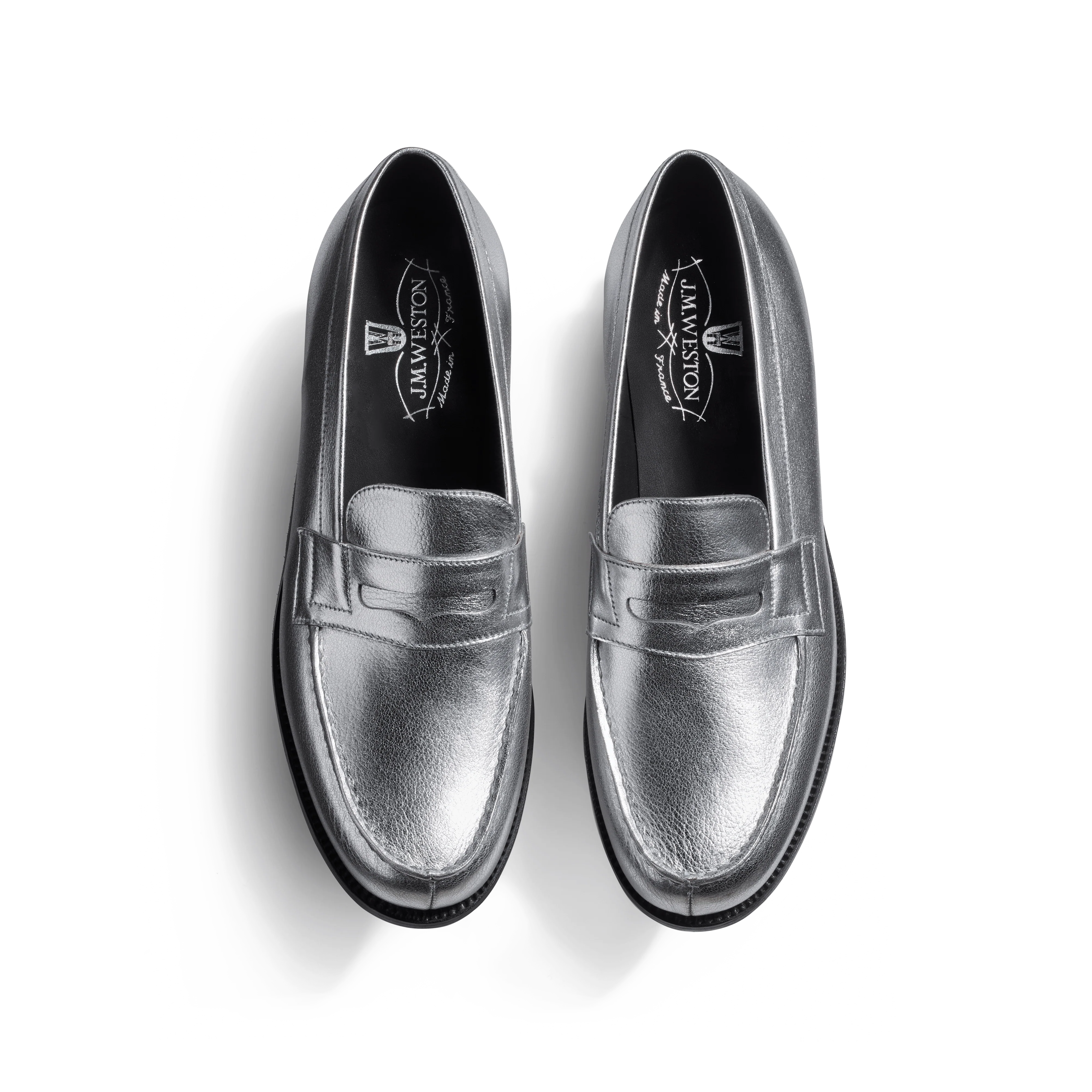 Mocassin 180 [femme cuir grainé argent] - Image 3