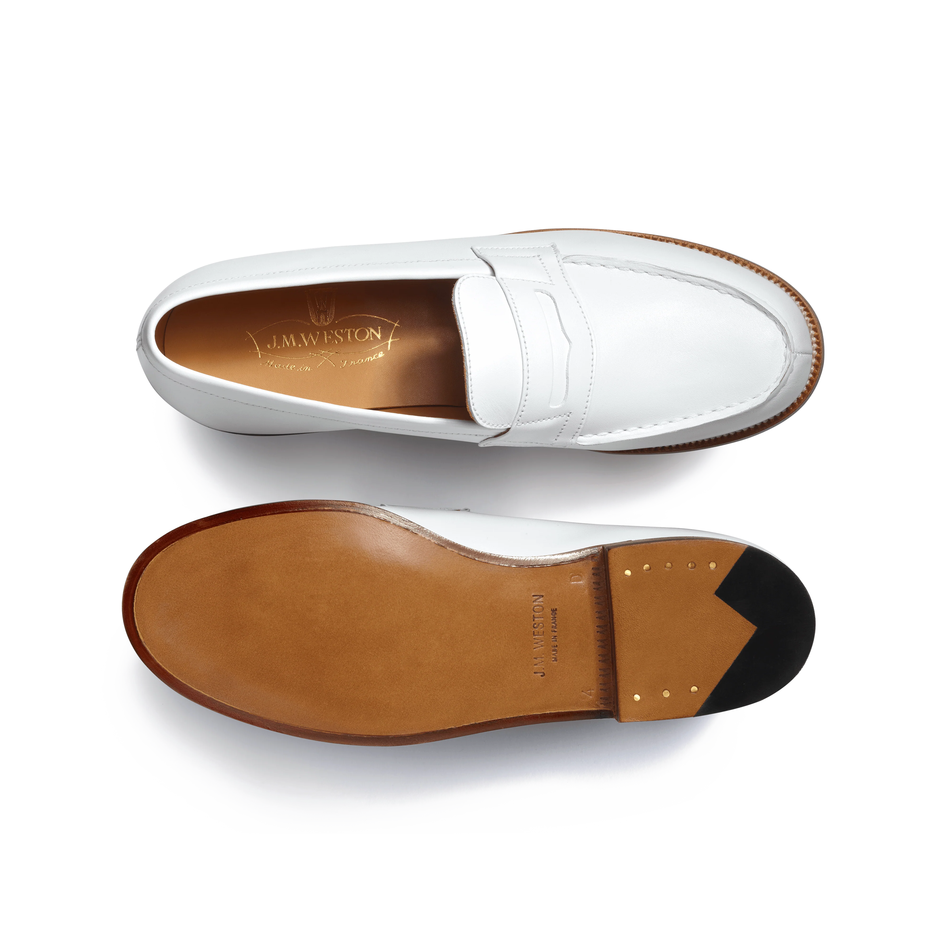 Mocassin 180 [femme cuir lisse blanc] - Image 4