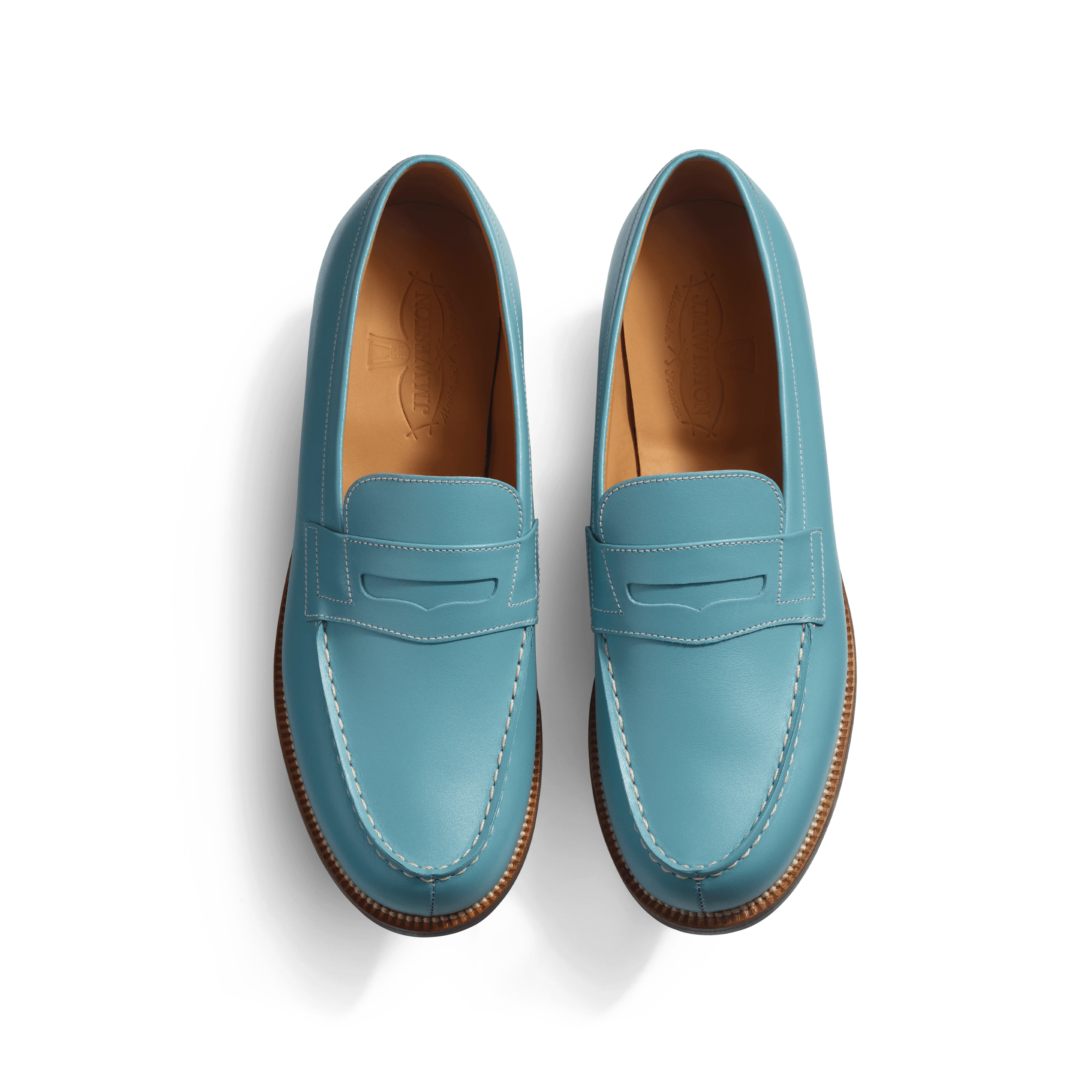 Mocassin 180 [femme cuir veau box bleu campanule] - Image 3