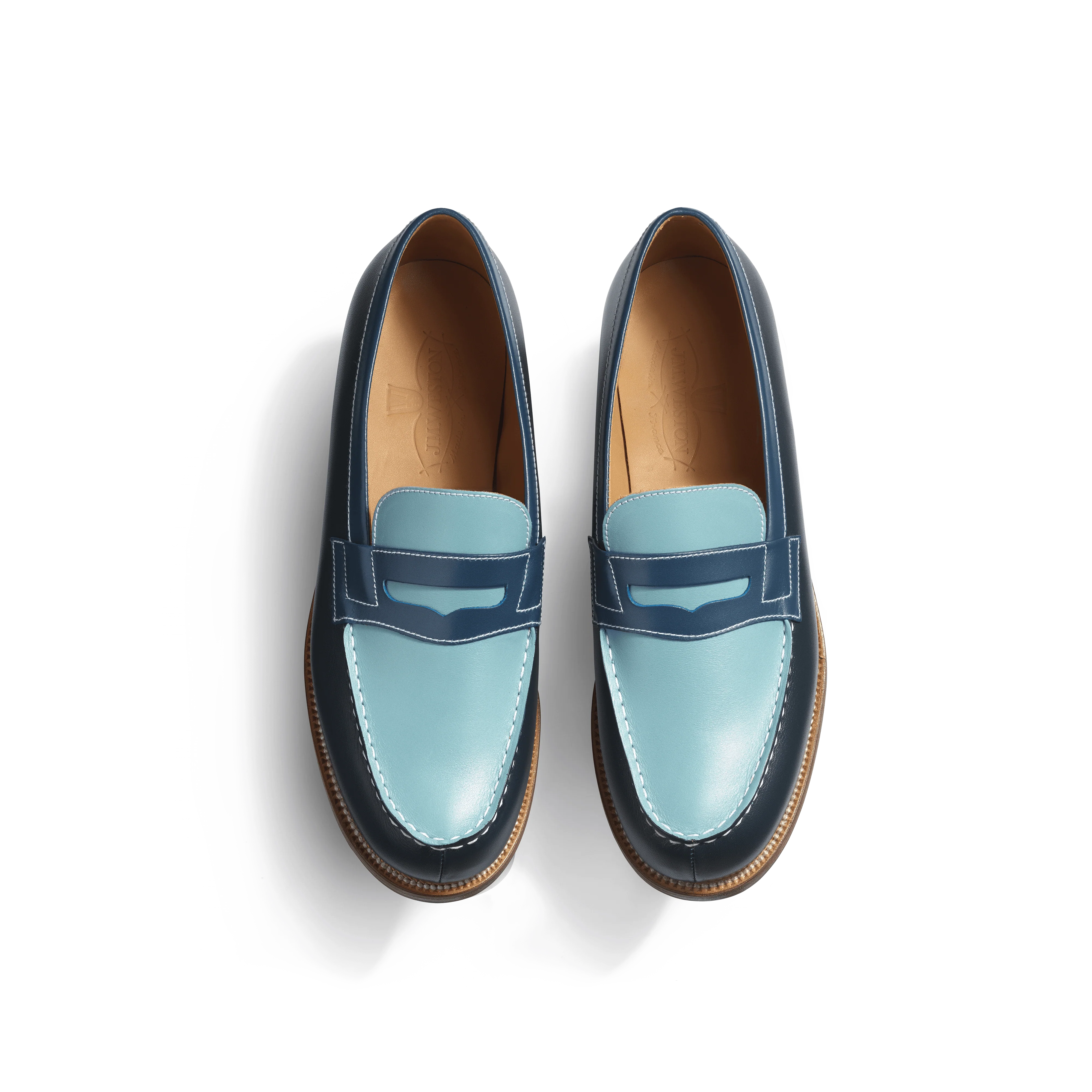 Mocassin 180 [femme cuir veau box camaïeu de bleu] - Image 3