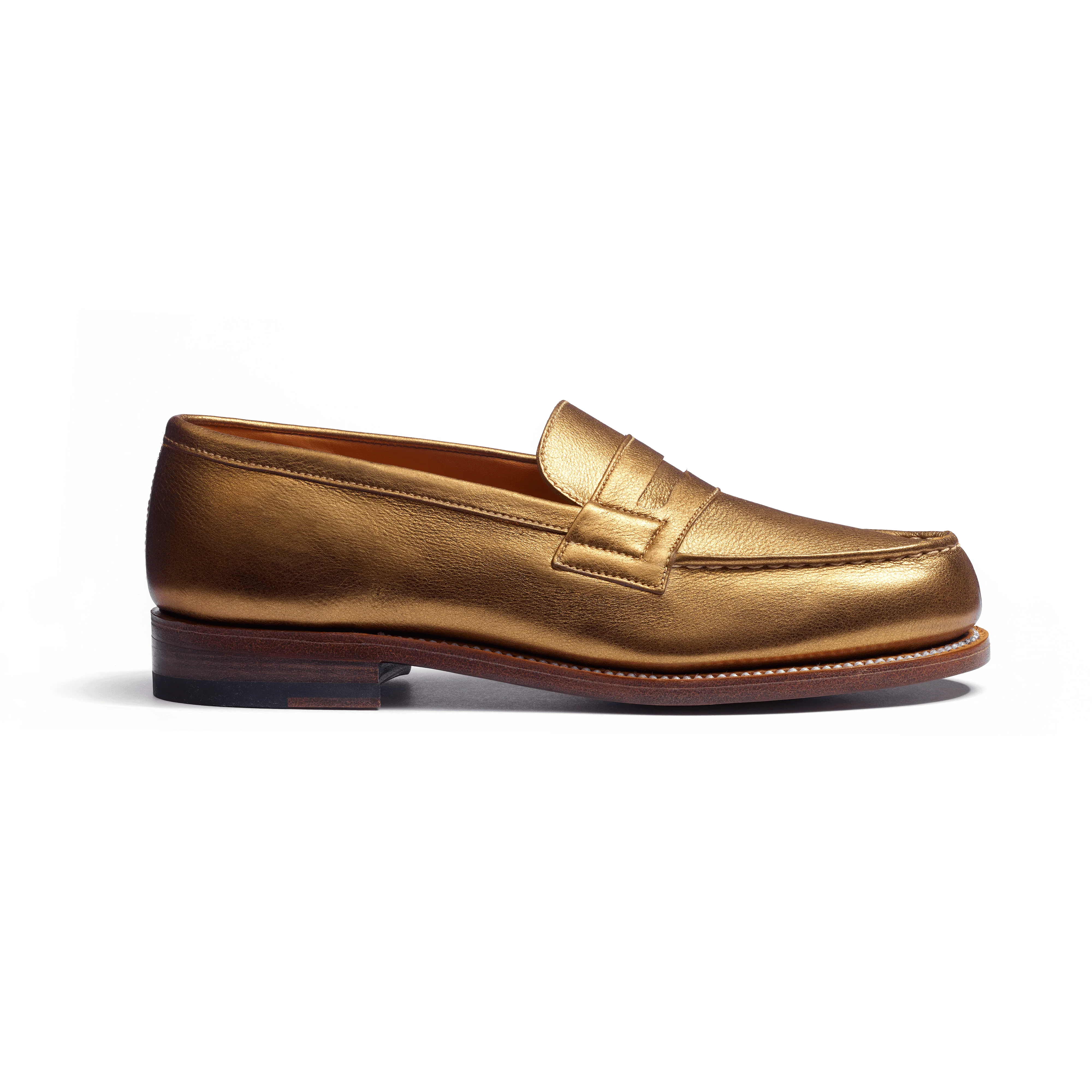 Mocassin 180 [femme cuir veau foulonné or]