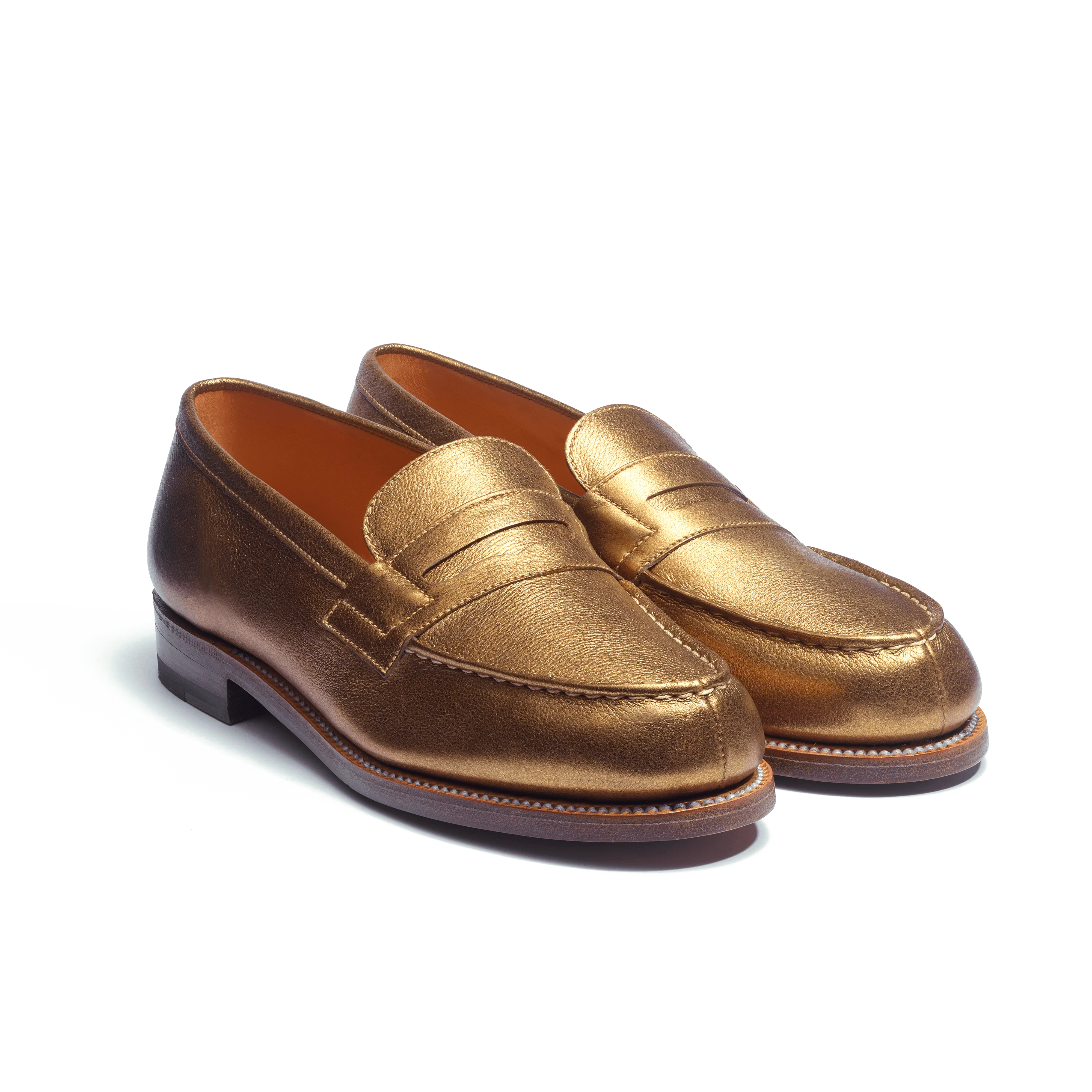 Mocassin 180 [femme cuir veau foulonné or] - Image 2